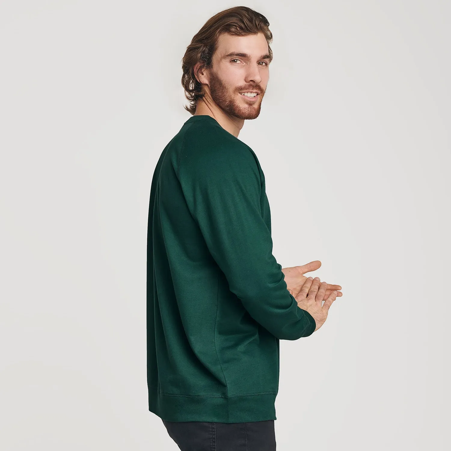Forest Green French Terry Sweatshirt sold by True Classic product image thumbnail 4