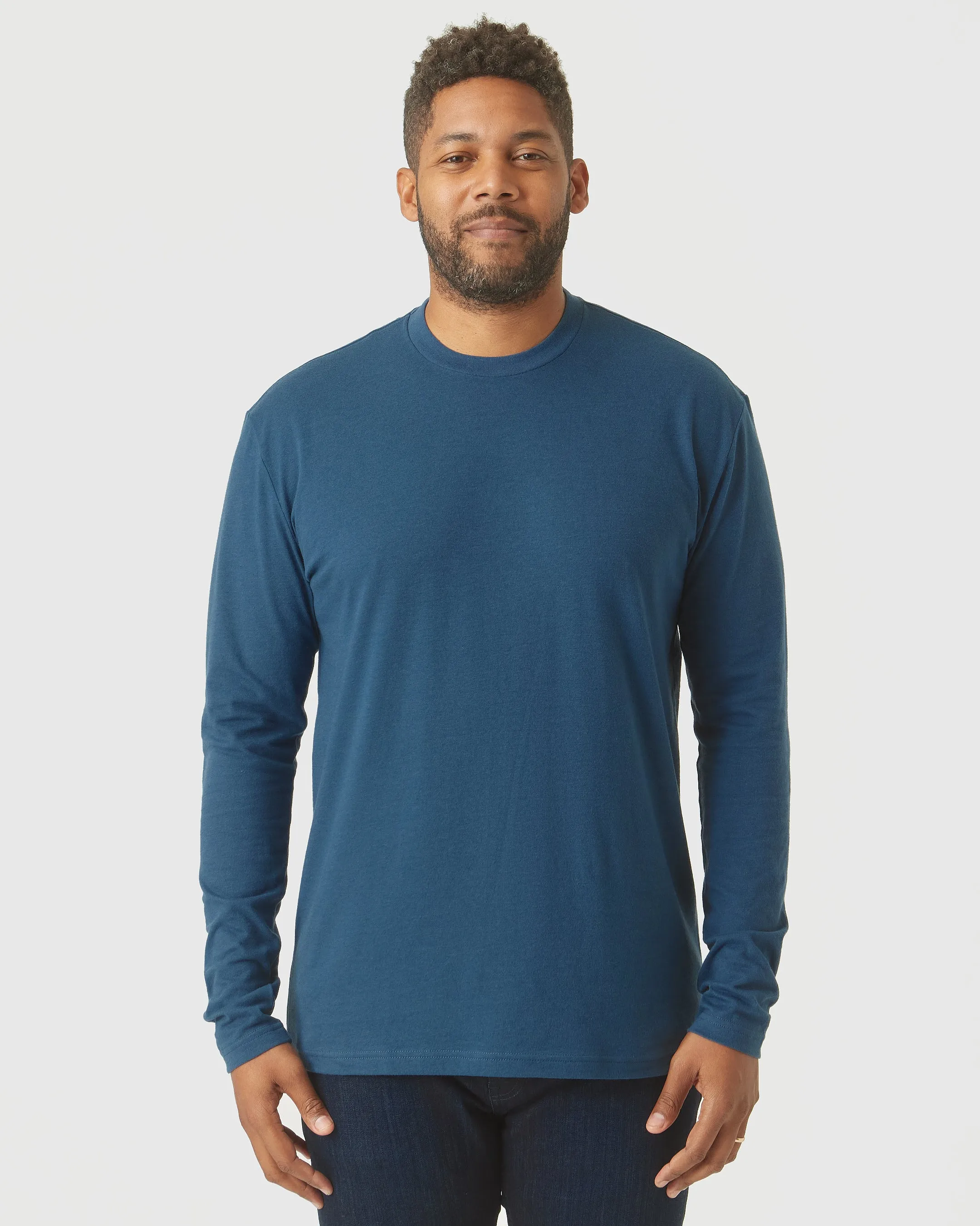 Deep Sea Blue Long Sleeve T Shirt sold by True Classic