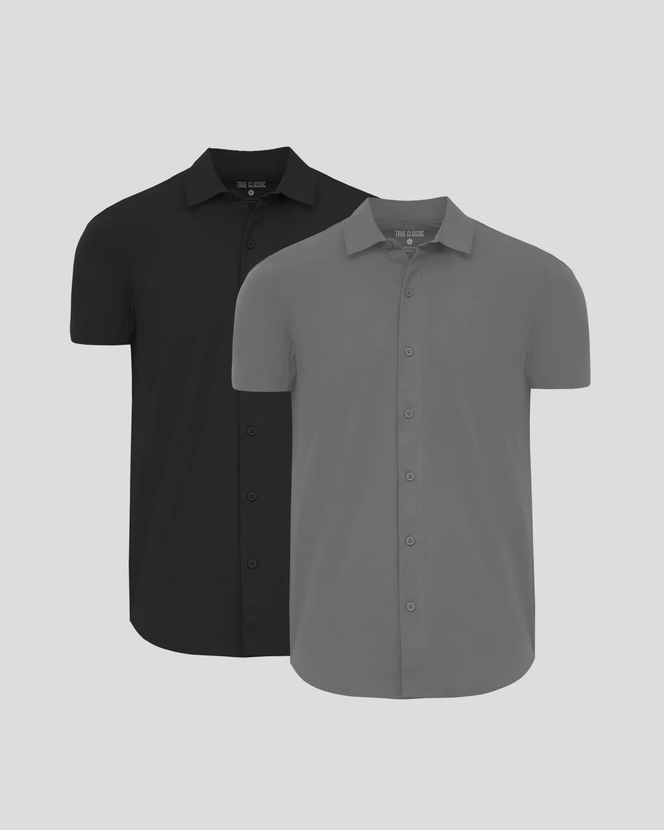 Black & Carbon Commuter Short Sleeve Shirt 2-Pack sold by True Classic
