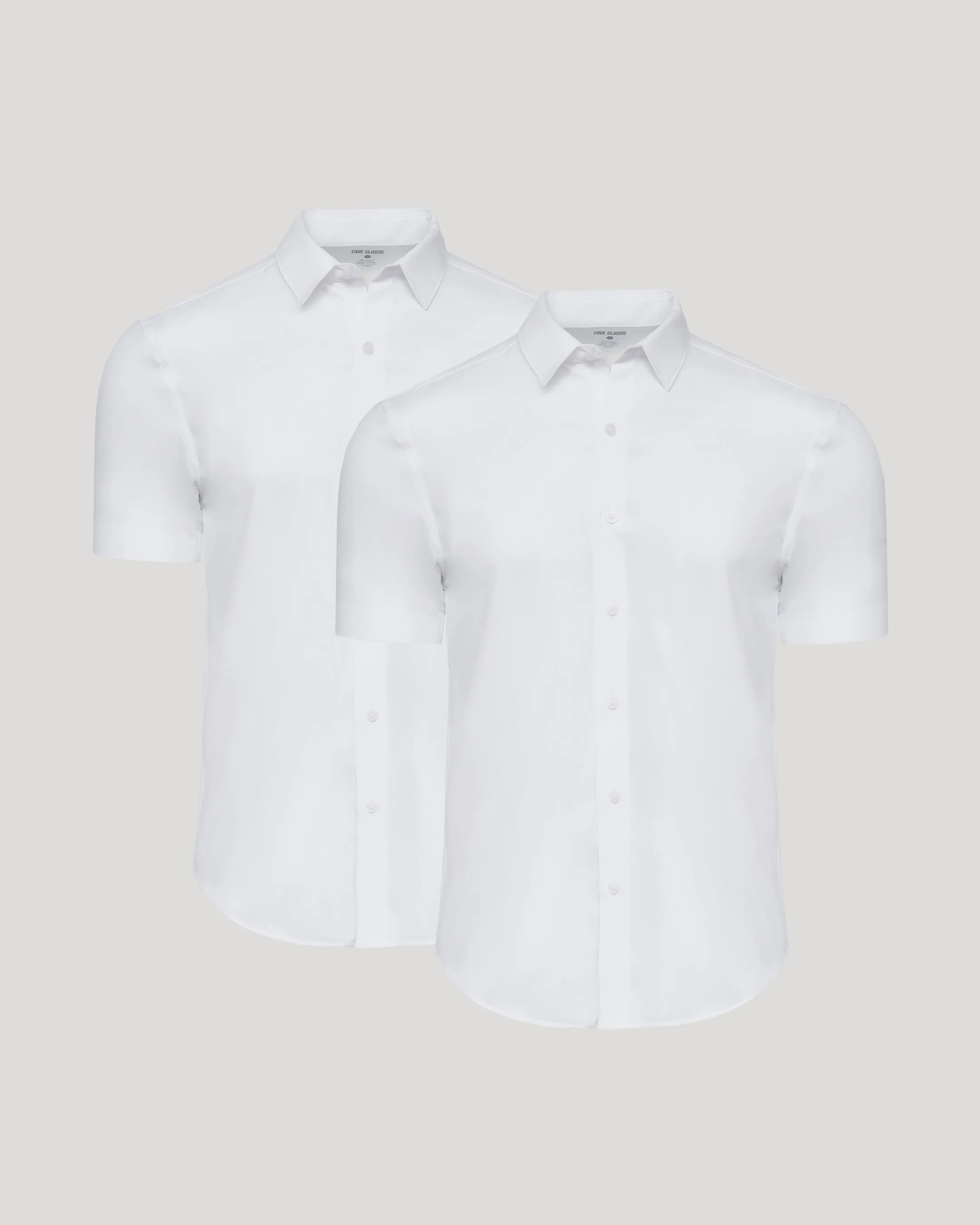 All White Short Sleeve Performance Dress Shirt 2-Pack sold by True Classic