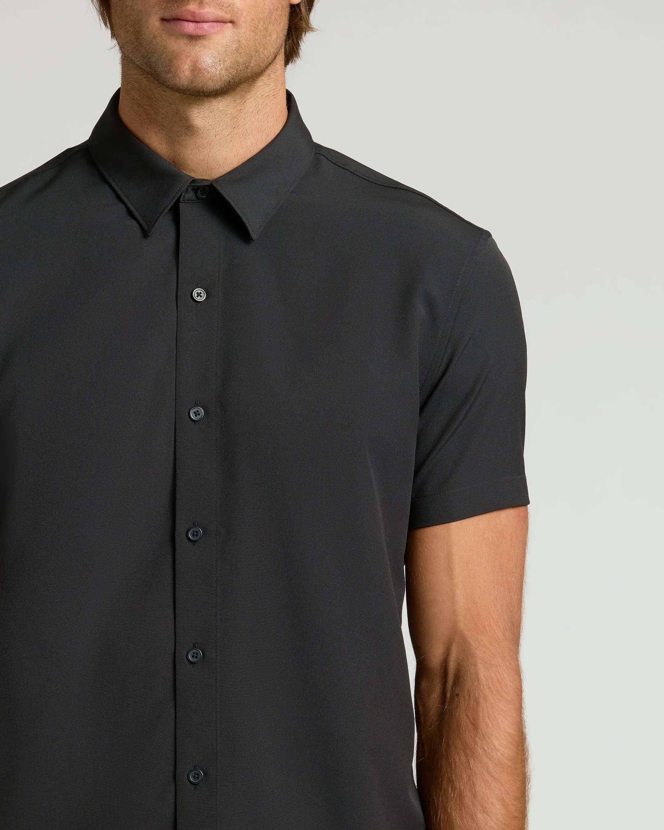 All Black Short Sleeve Performance Dress Shirt 2-Pack sold by True Classic product image thumbnail 5