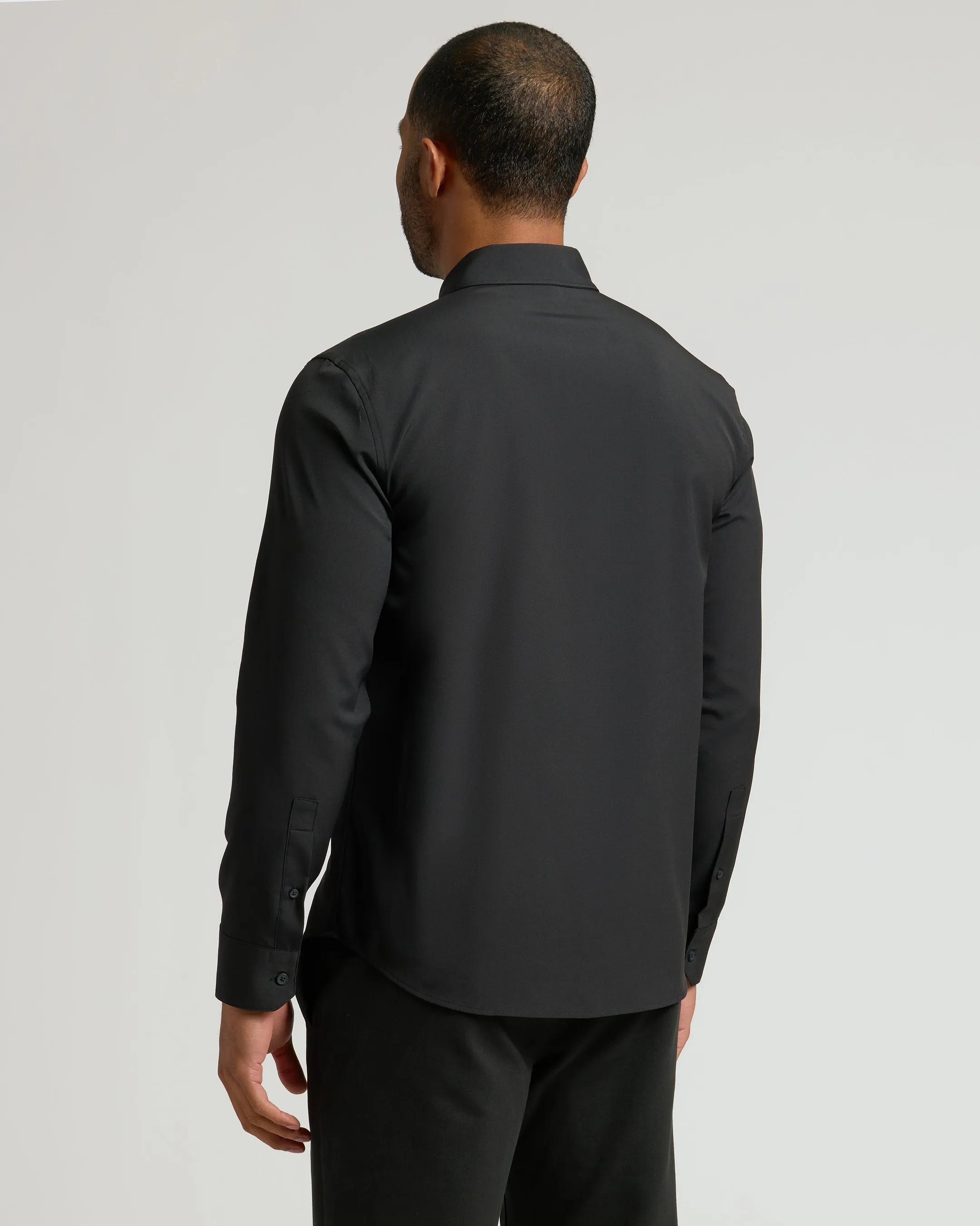 All Black Long Sleeve Performance Dress Shirt 2-Pack sold by True Classic product image thumbnail 3