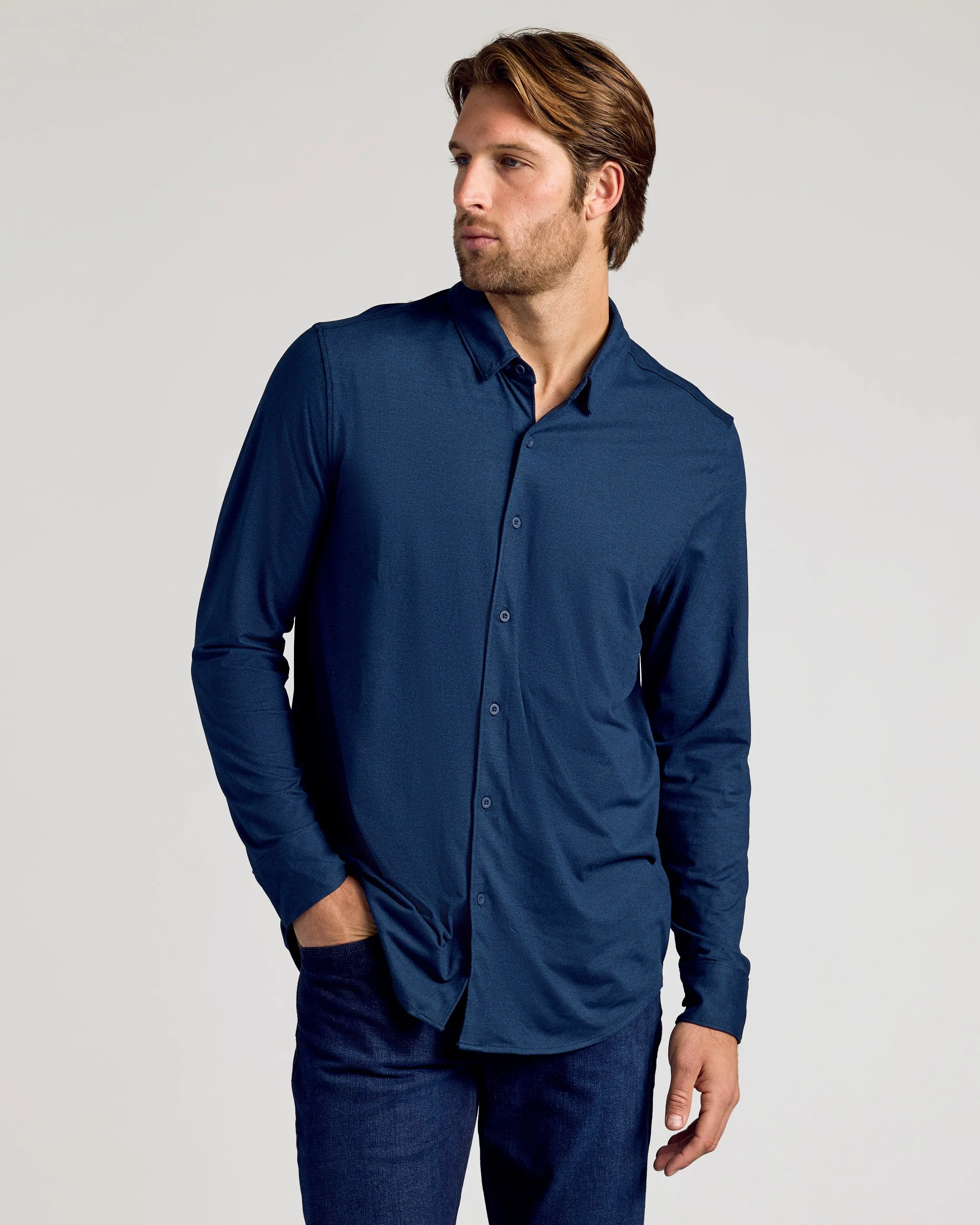 Staple Long Sleeve Do-It-All Comfort Shirt 3-Pack sold by True Classic product image thumbnail 5