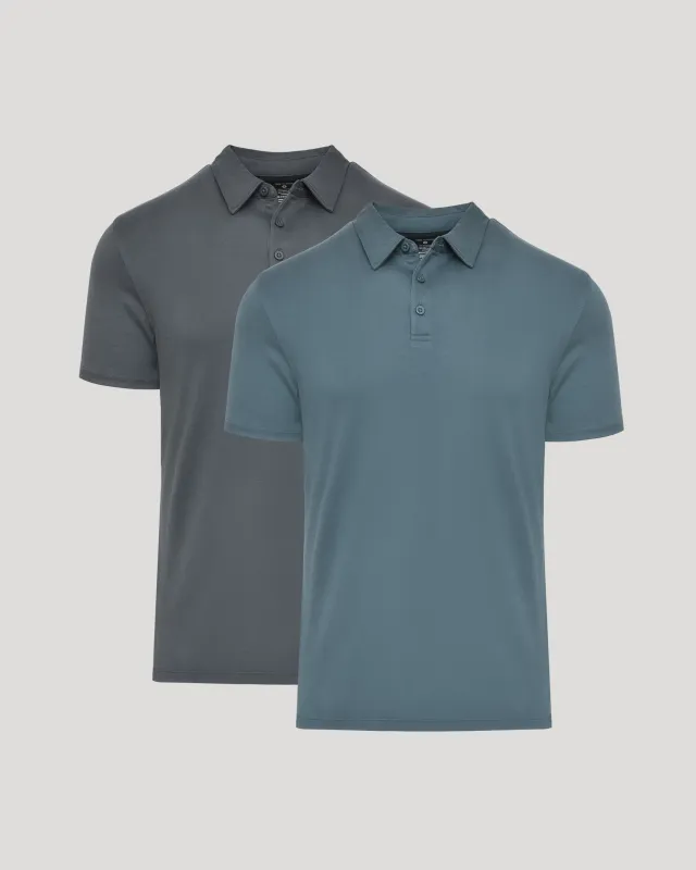 Carbon & Tempest Premium Pima Polo 2-Pack sold by True Classic