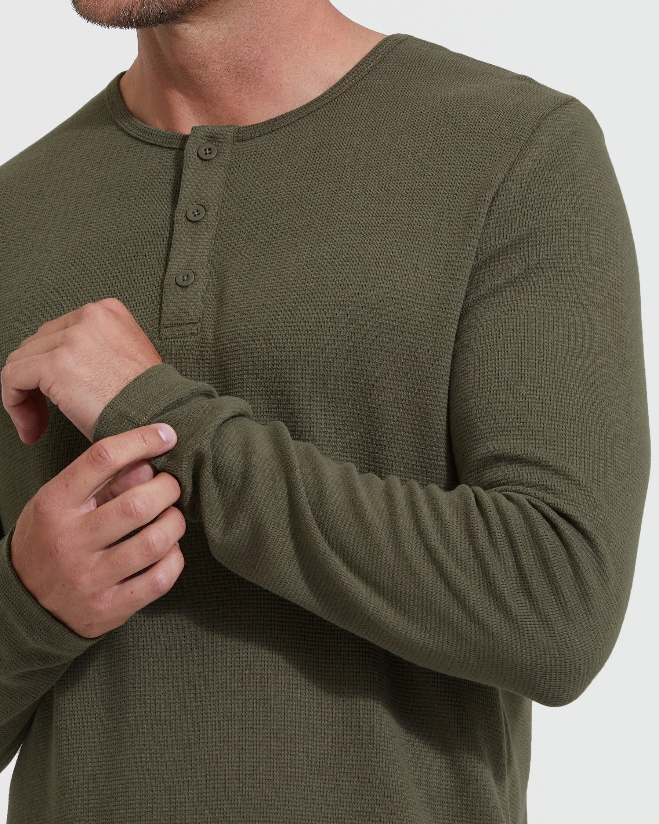 Waffle Long Sleeve Henley 6-Pack sold by True Classic product image thumbnail 4
