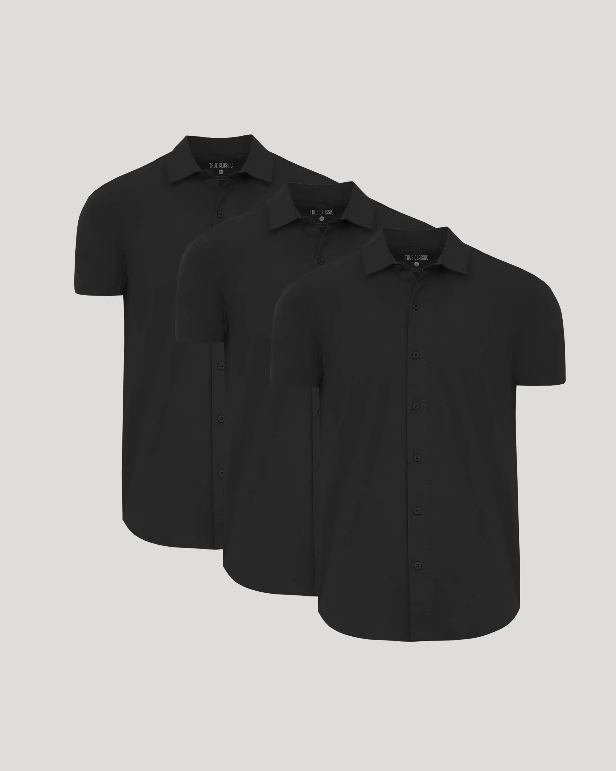 Black Short Sleeve Commuter Shirt 3-Pack sold by True Classic