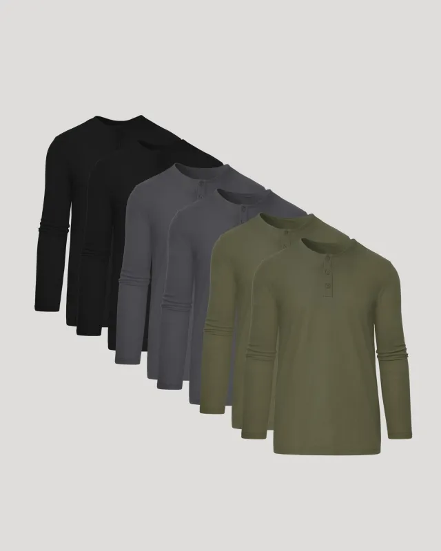 Timeless Tall Classic Long Sleeve Henley 6-Pack sold by True Classic