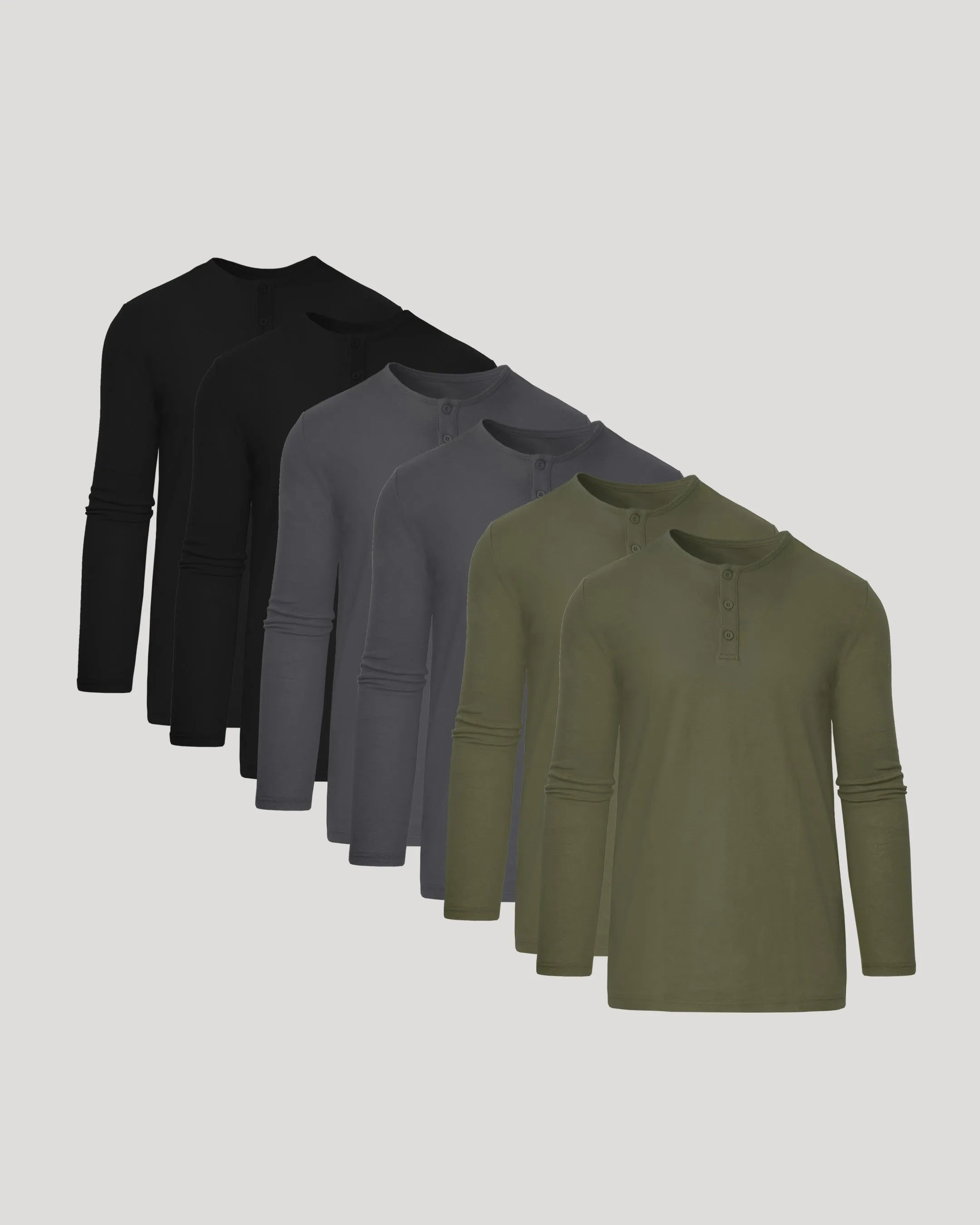Timeless Tall Classic Long Sleeve Henley 6-Pack sold by True Classic