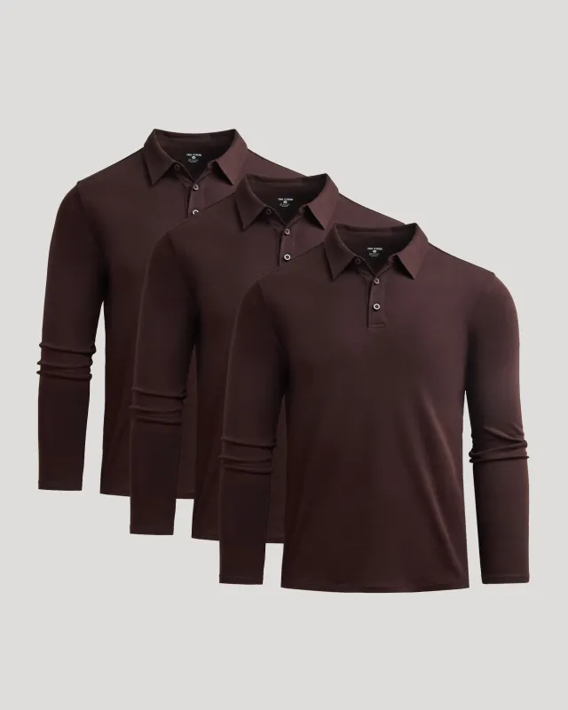 All Java Long Sleeve Premium Pima Polo 3-Pack sold by True Classic