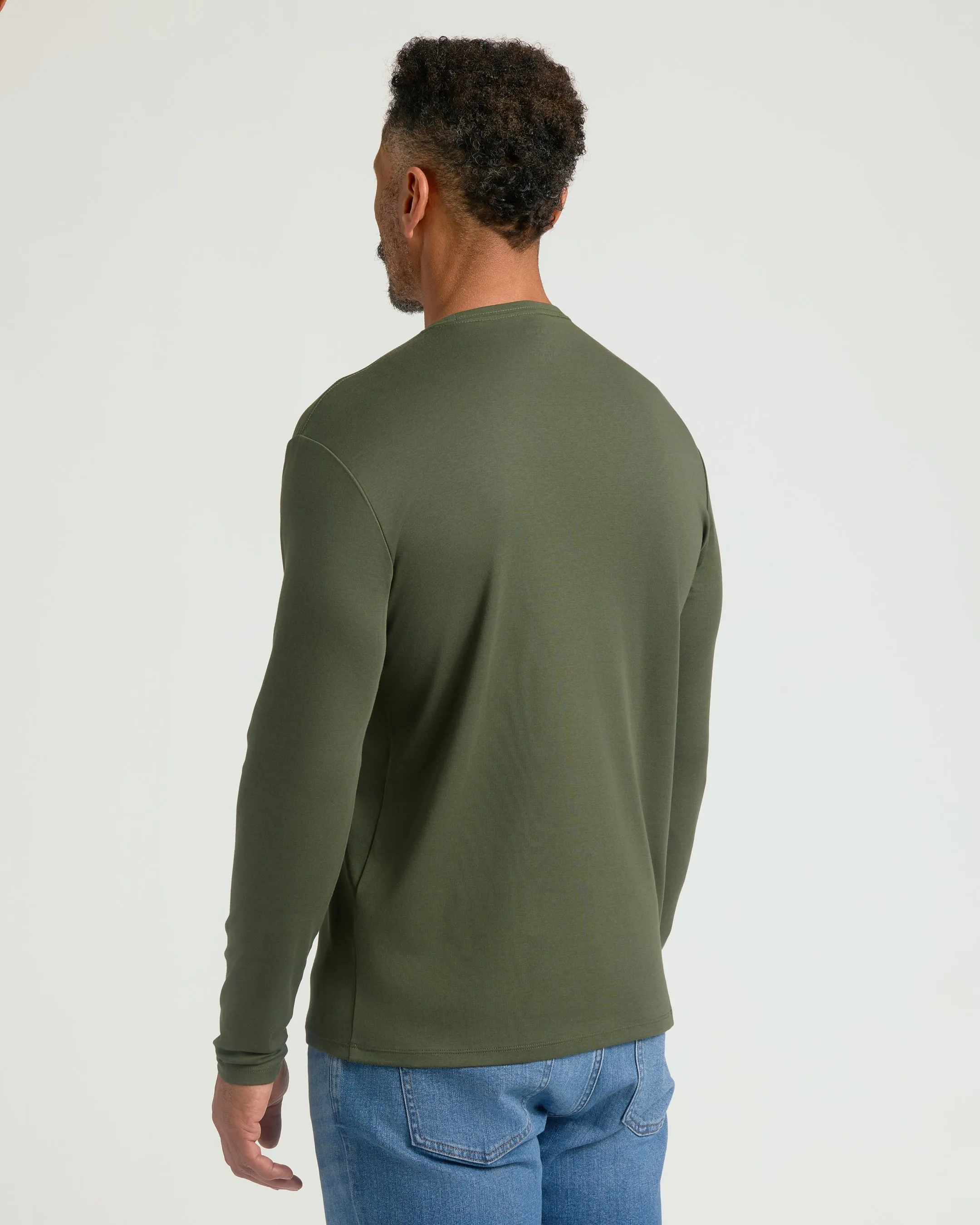 Navy & Grove Premium Pima Long Sleeve Crew 2-Pack sold by True Classic product image thumbnail 4