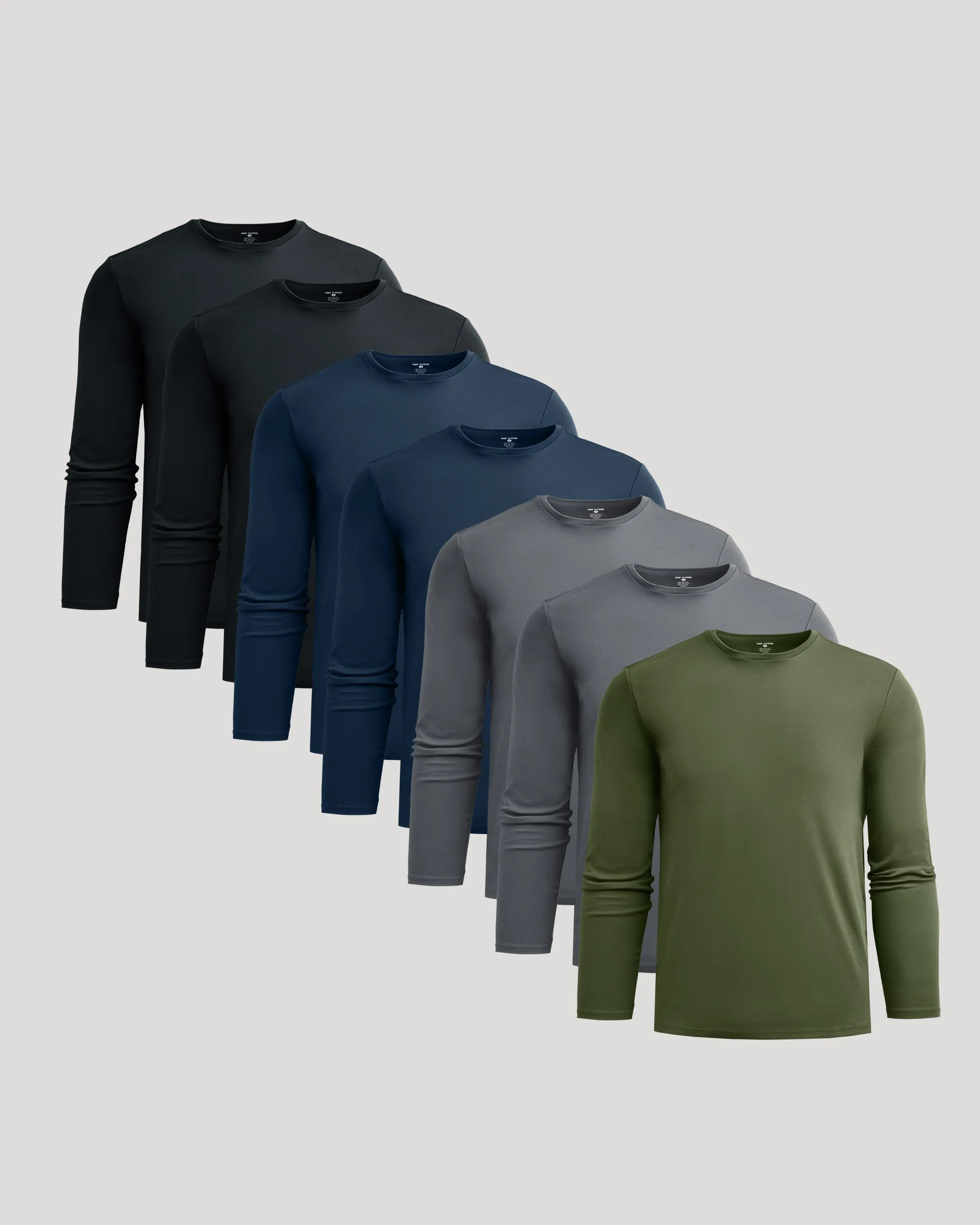 Premium Pima Long Sleeve Crew 7-Pack sold by True Classic