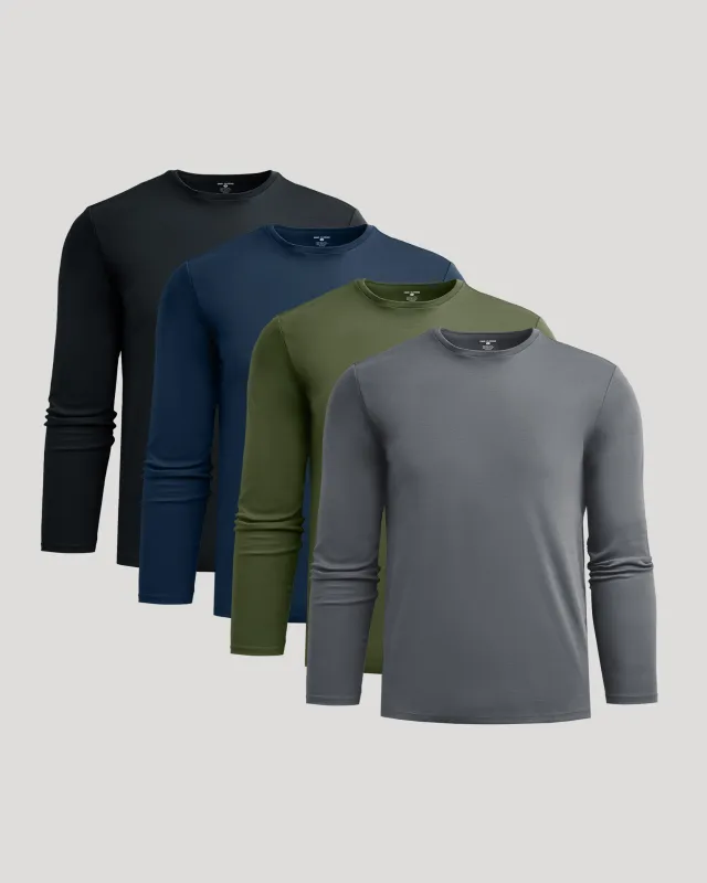 Premium Pima Long Sleeve Crew 4-Pack sold by True Classic