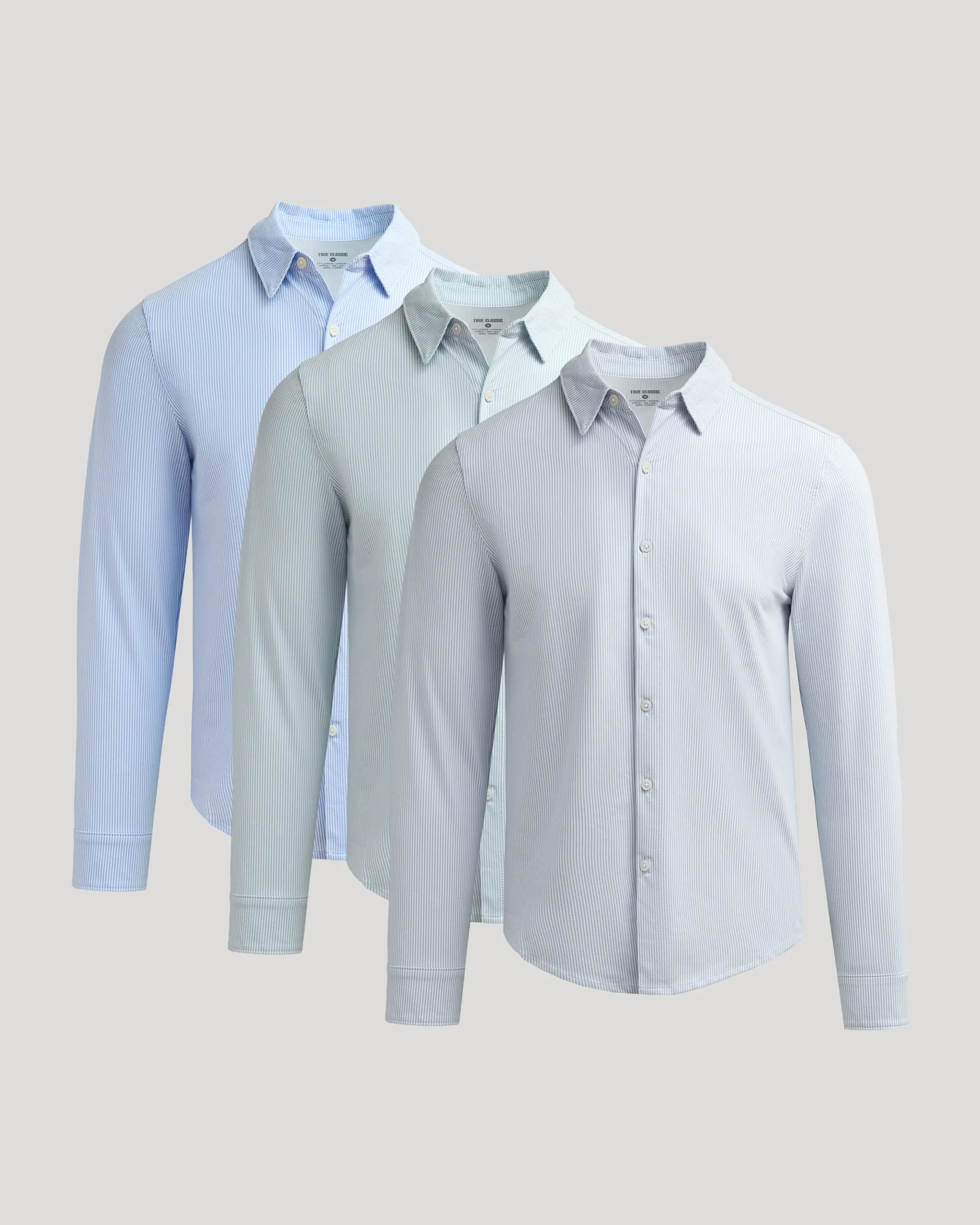 Long Sleeve Stretch Oxford 3-Pack sold by True Classic