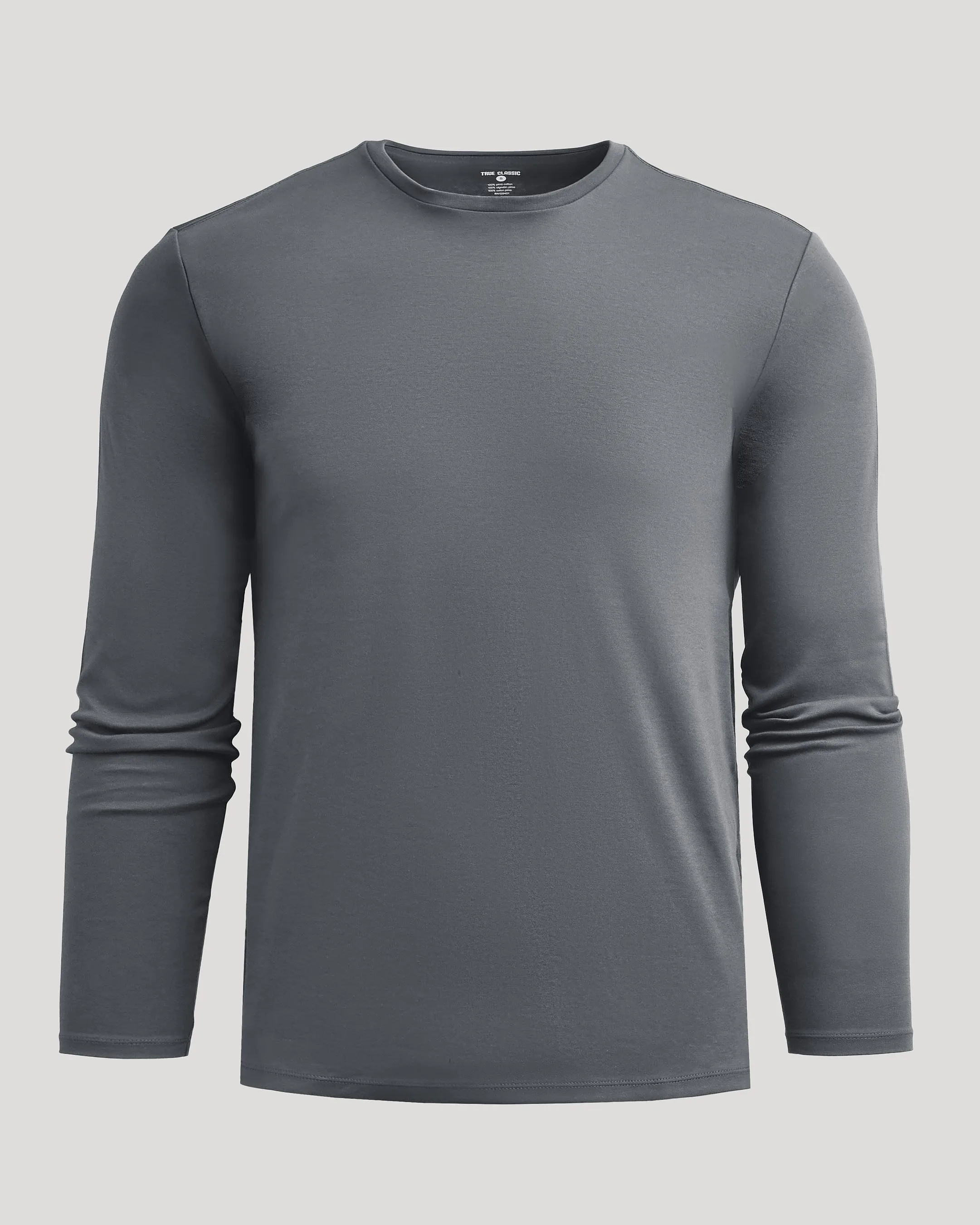Carbon Premium Pima Long Sleeve Crew sold by True Classic product image thumbnail 2