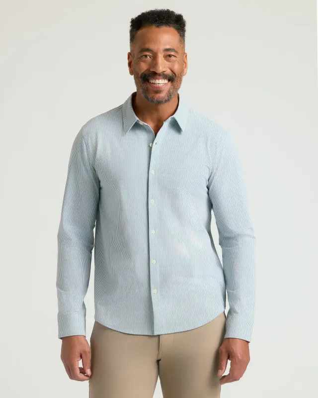 Juniper Stripe Classic Stretch Oxford 2.0 sold by True Classic