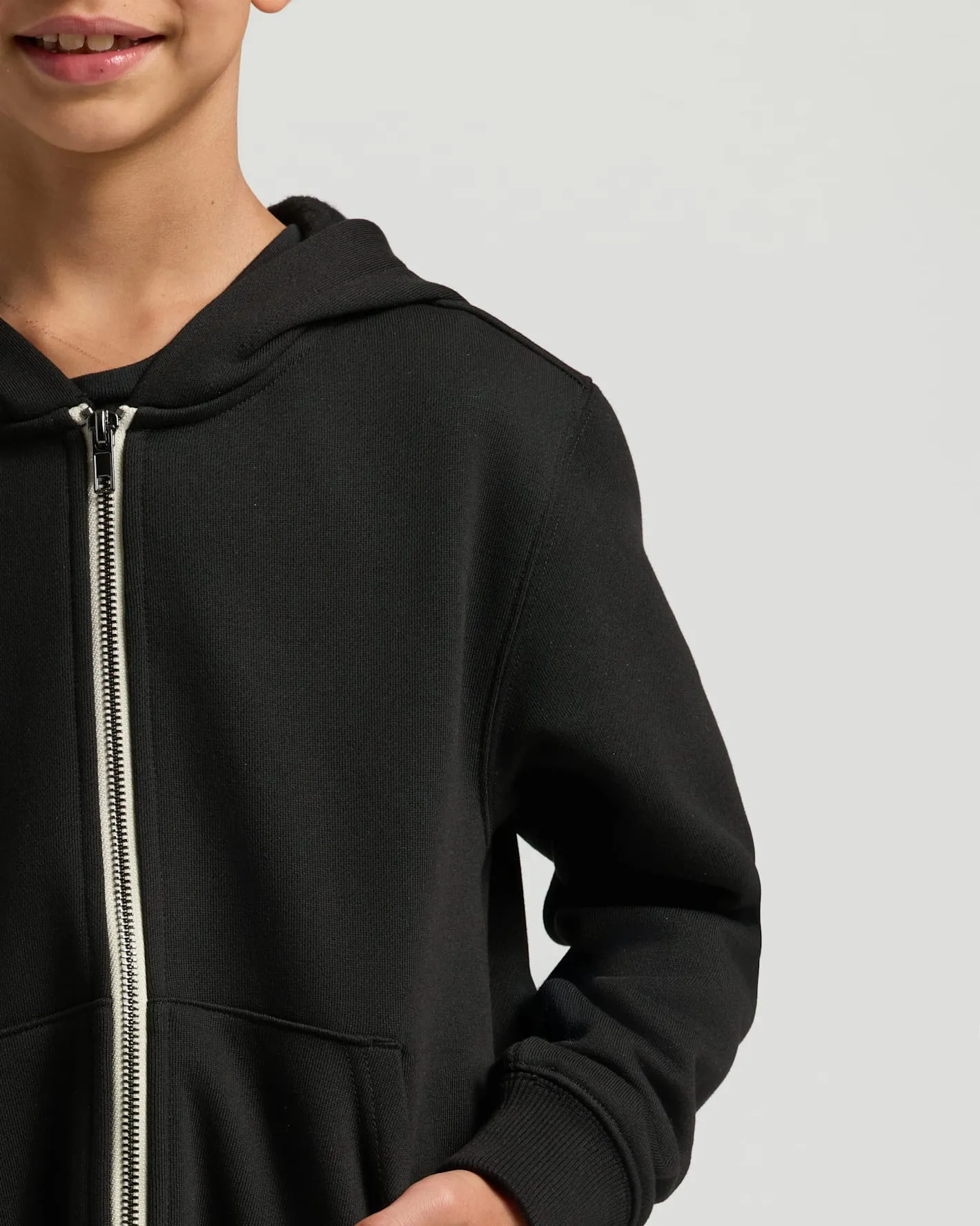 Boys Black Full Zip Fleece Hoodie & Jogger 2-Pack sold by True Classic product image thumbnail 5