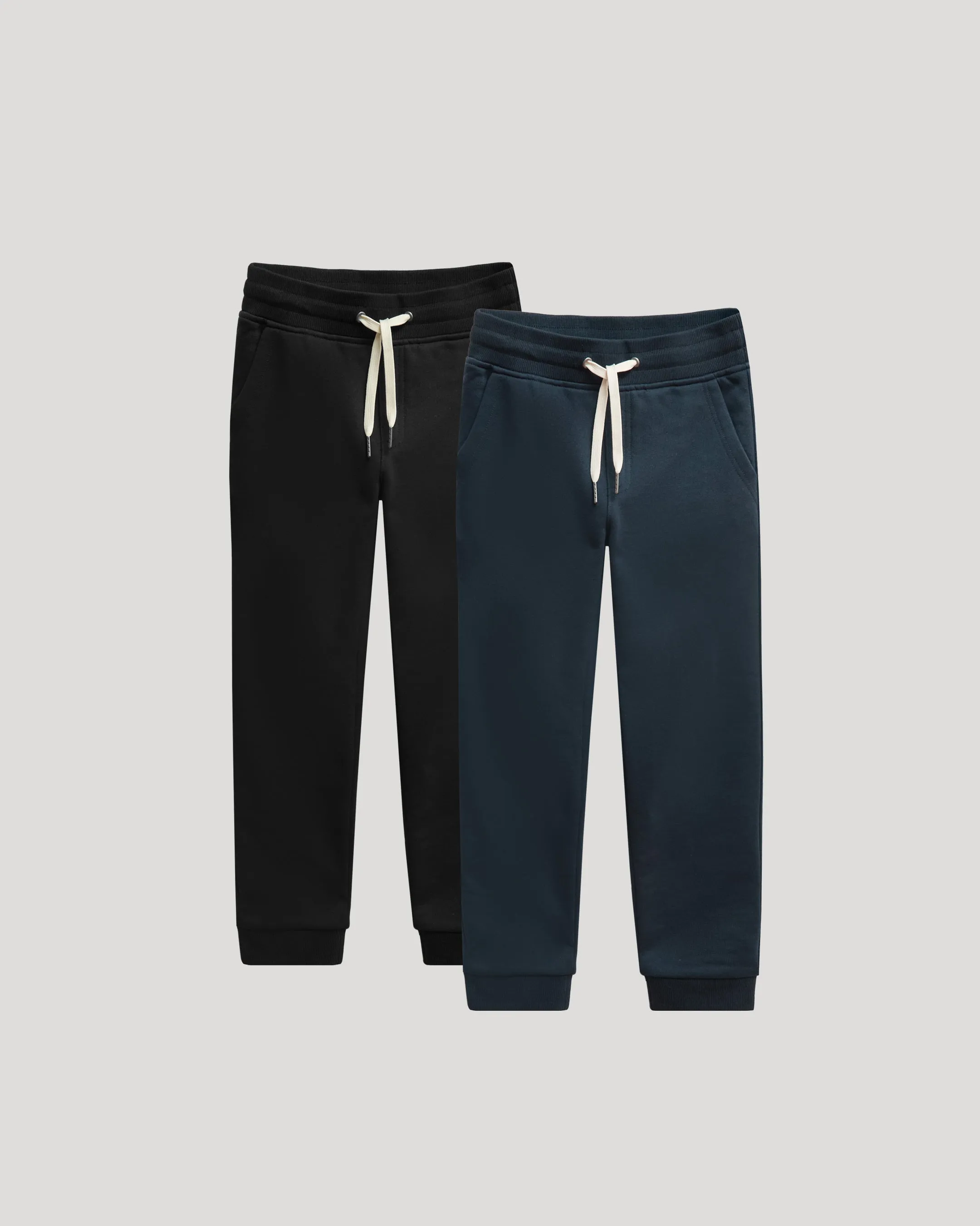 Boys' Black & Navy Fleece Joggers 2-Pack sold by True Classic