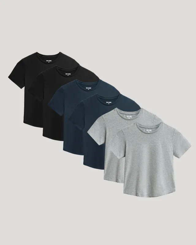 Boys' Classic Curved Hem Crew Neck 6-Pack sold by True Classic