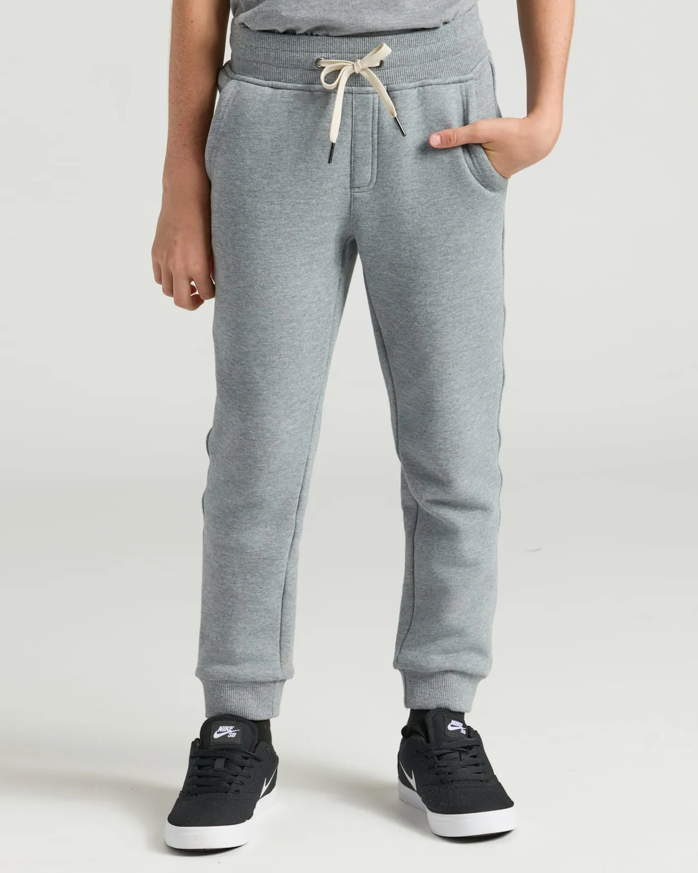 Boys' Medium Heather Gray Fleece Jogger sold by True Classic