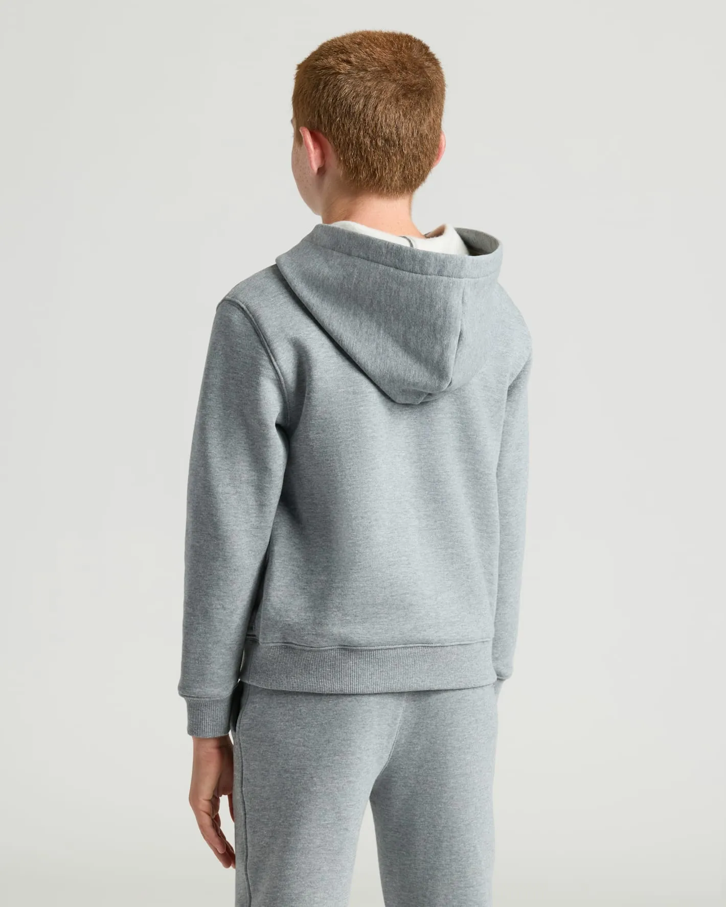 Boys' Medium Heather Gray Fleece Full Zip Hoodie sold by True Classic product image thumbnail 2