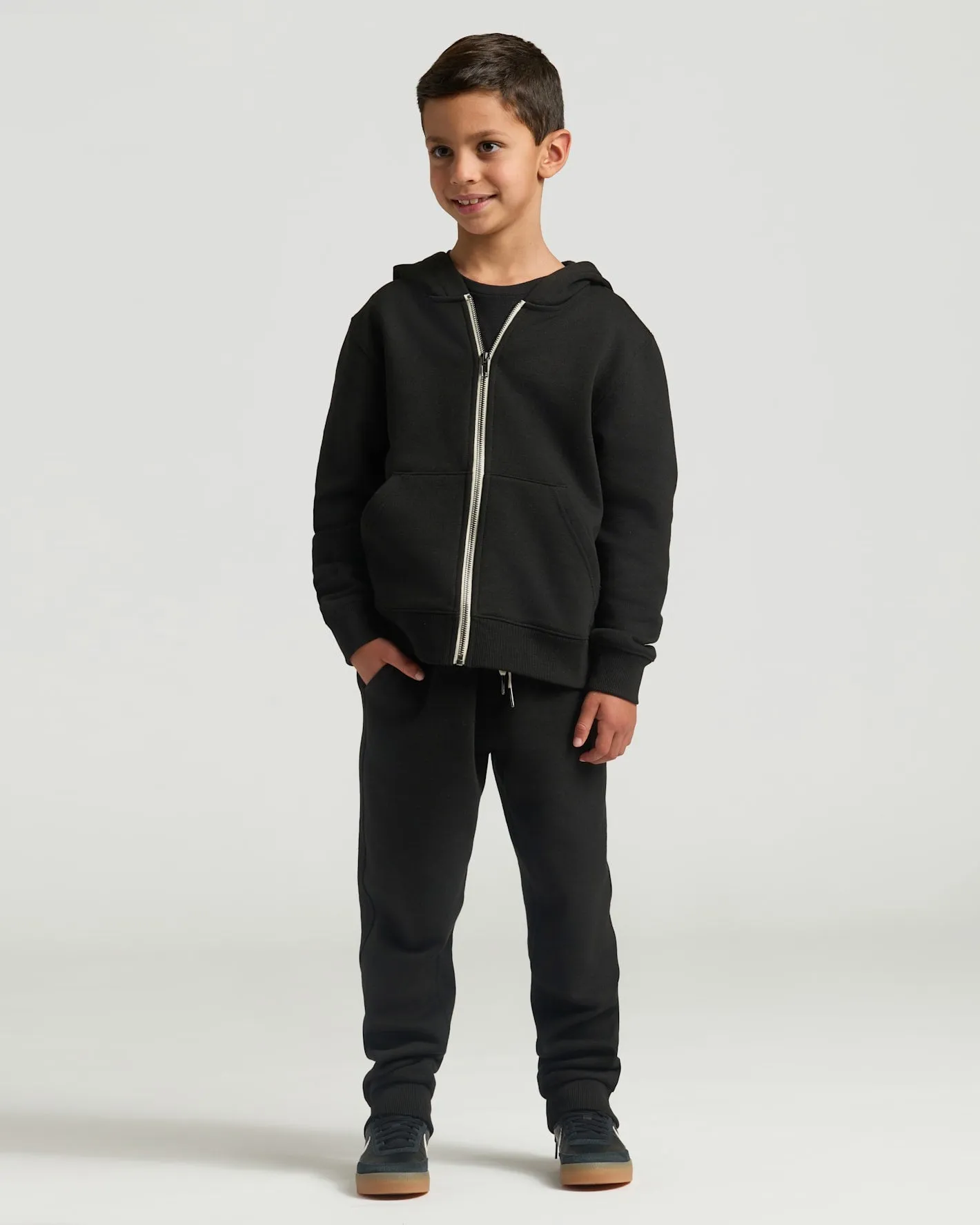 Boys' Black Fleece Full Zip Hoodie sold by True Classic product image thumbnail 3