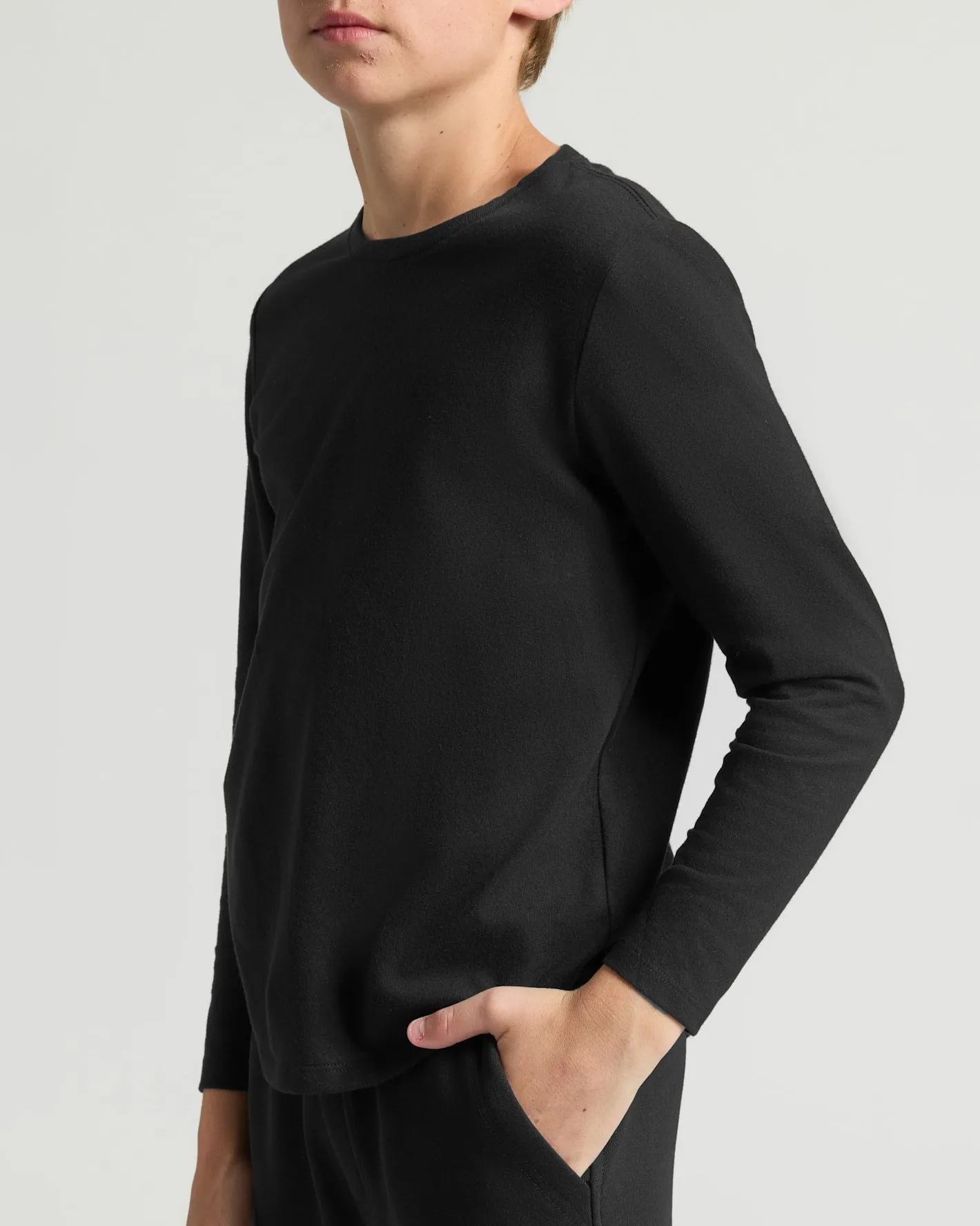 Boys' Classic Long Sleeve Curved Hem Crew Neck 3-Pack sold by True Classic product image thumbnail 5