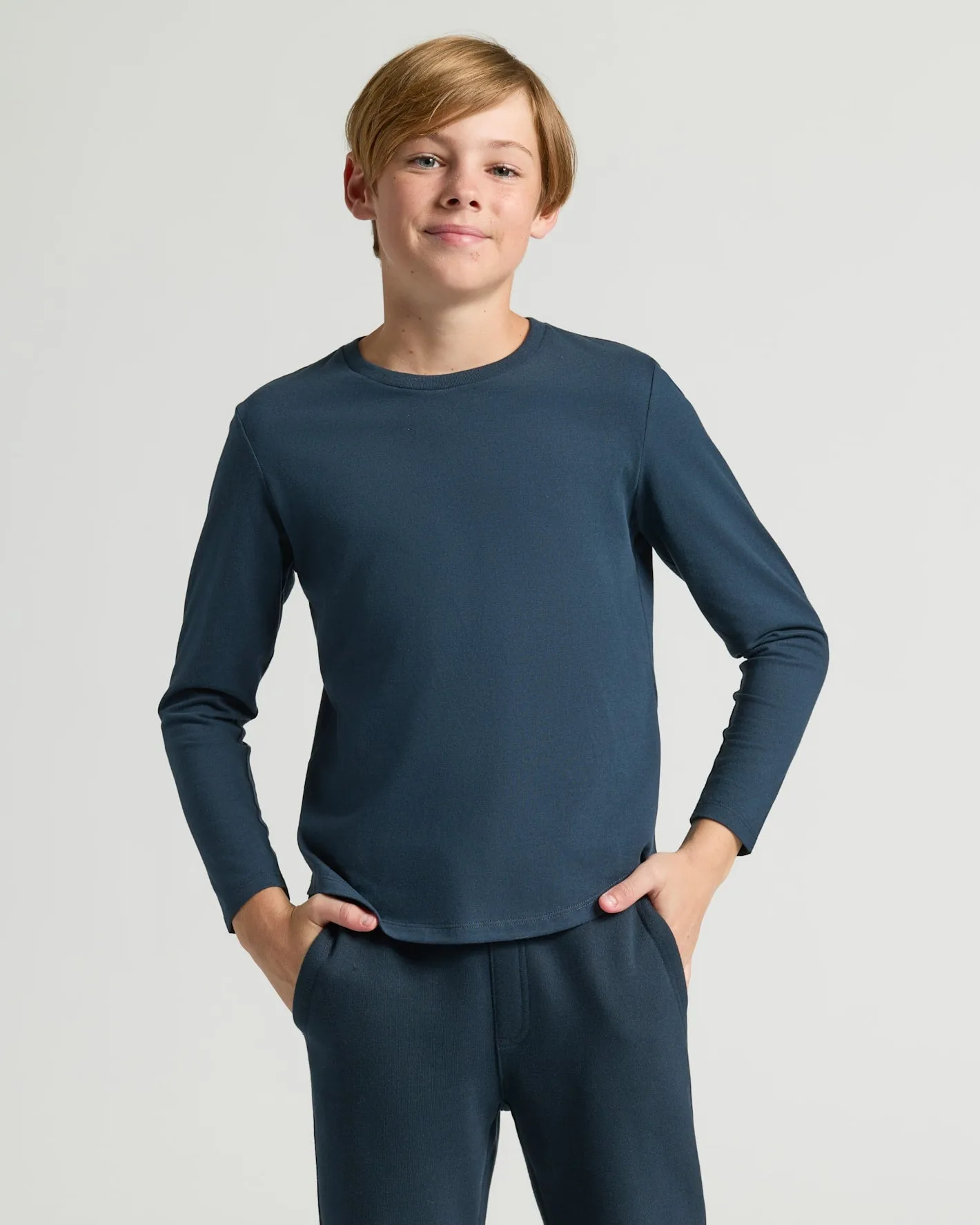 Boys' Classic Long Sleeve Curved Hem Crew Neck 3-Pack sold by True Classic product image thumbnail 3