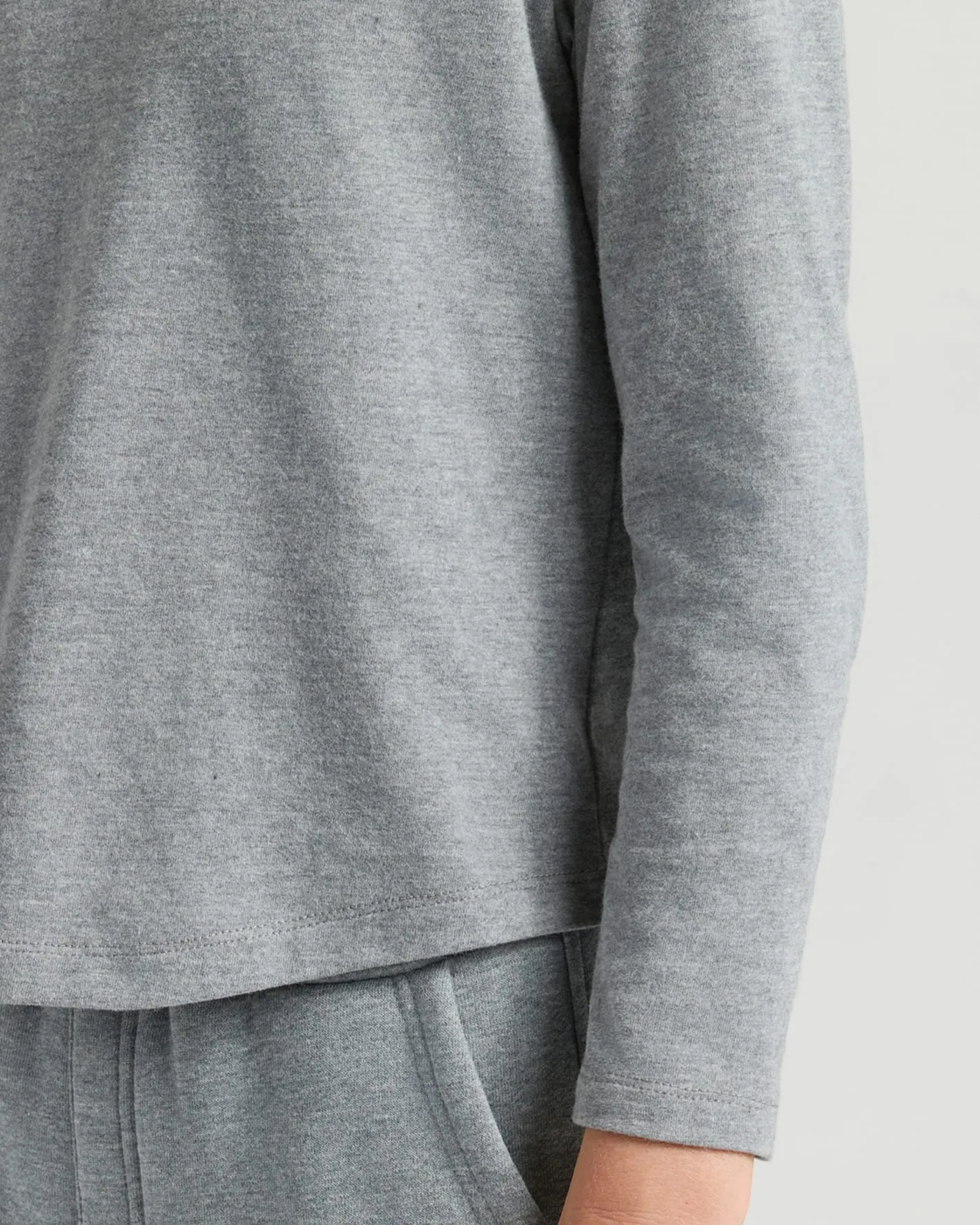 Boys' Heather Gray Classic Long Sleeve Crew Neck sold by True Classic product image thumbnail 5