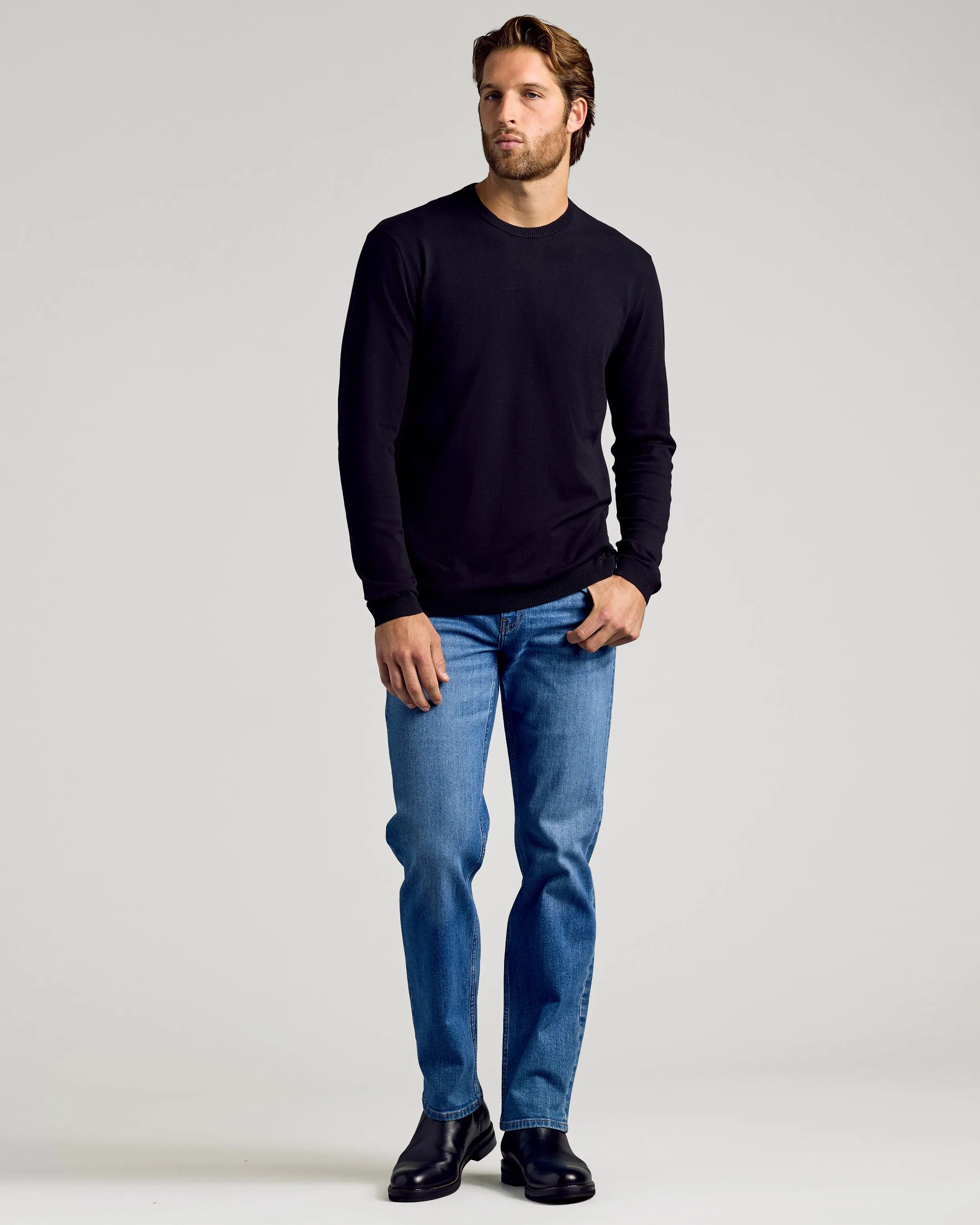 Black & Navy Crew Neck Sweater 2-Pack sold by True Classic product image thumbnail 4