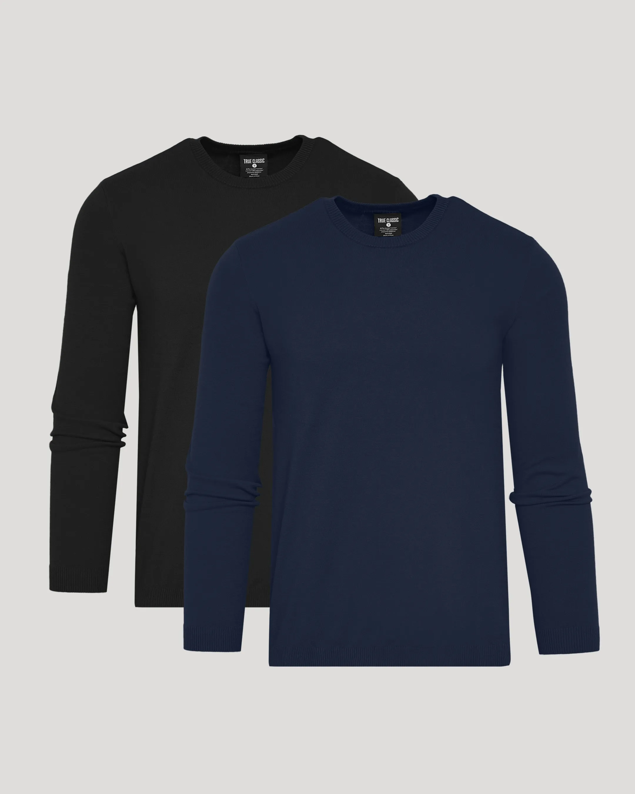 Black & Navy Crew Neck Sweater 2-Pack sold by True Classic