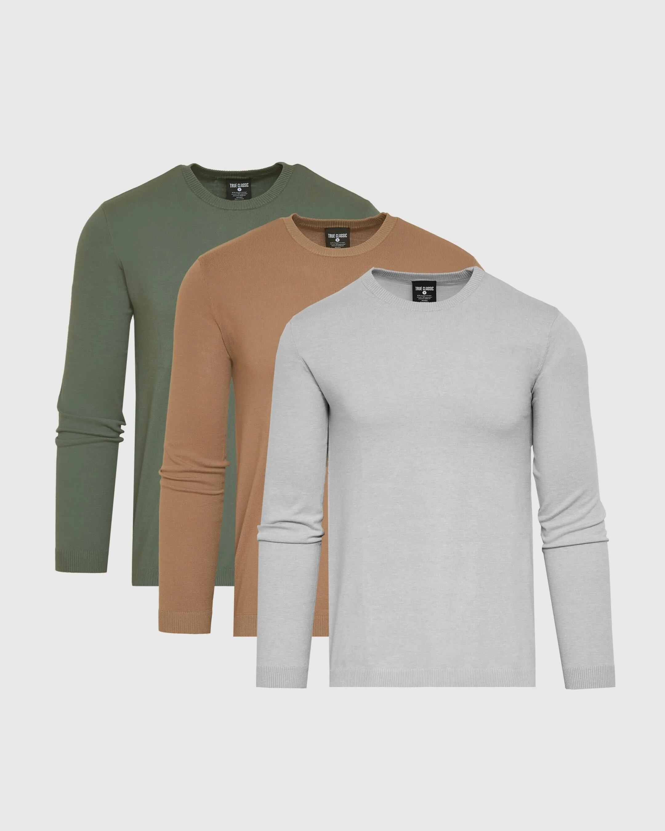 Dressy Crew Neck Sweater 3-Pack sold by True Classic