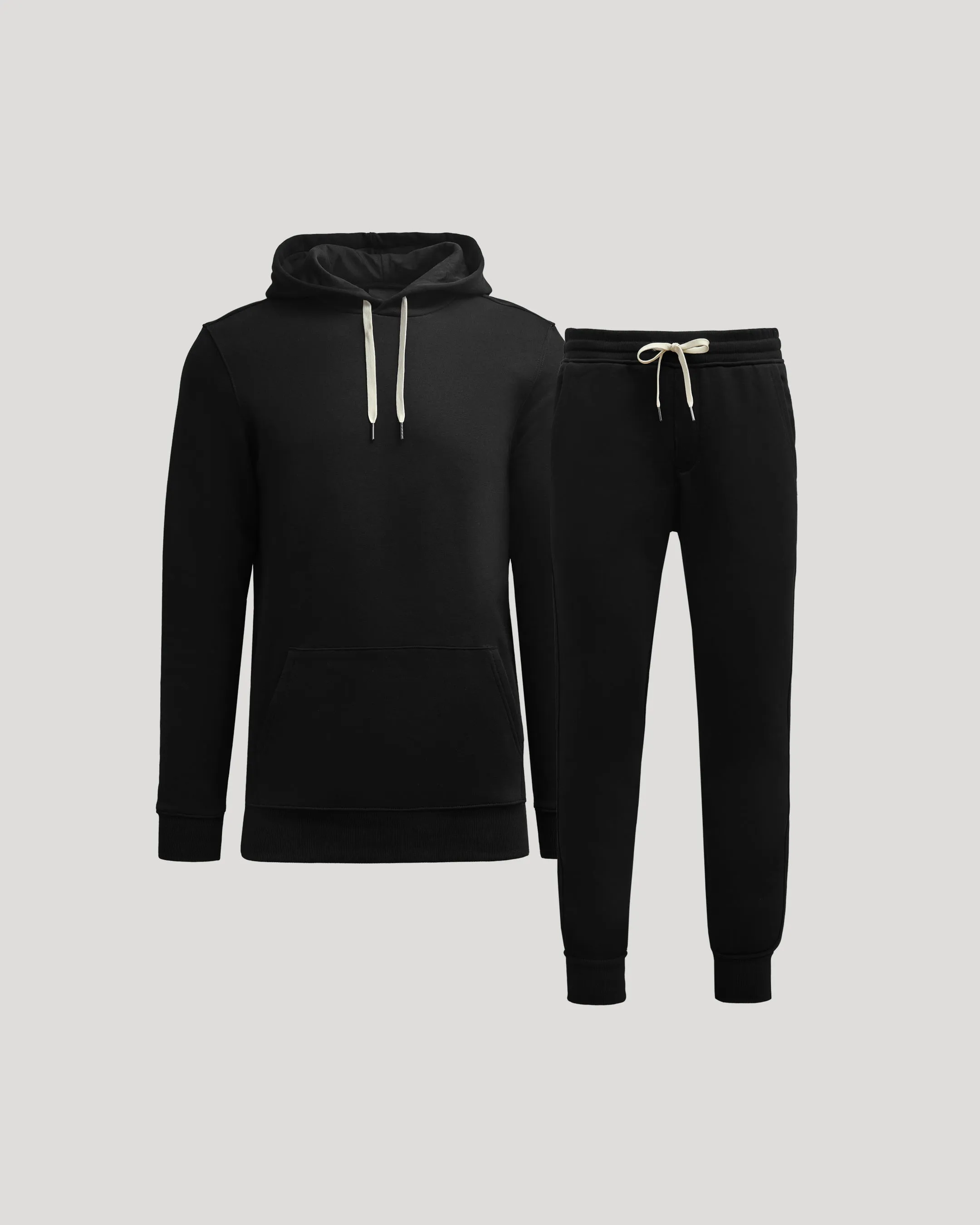 Black Tall Fleece Pullover Hoodie & Joggers 2-Pack sold by True Classic
