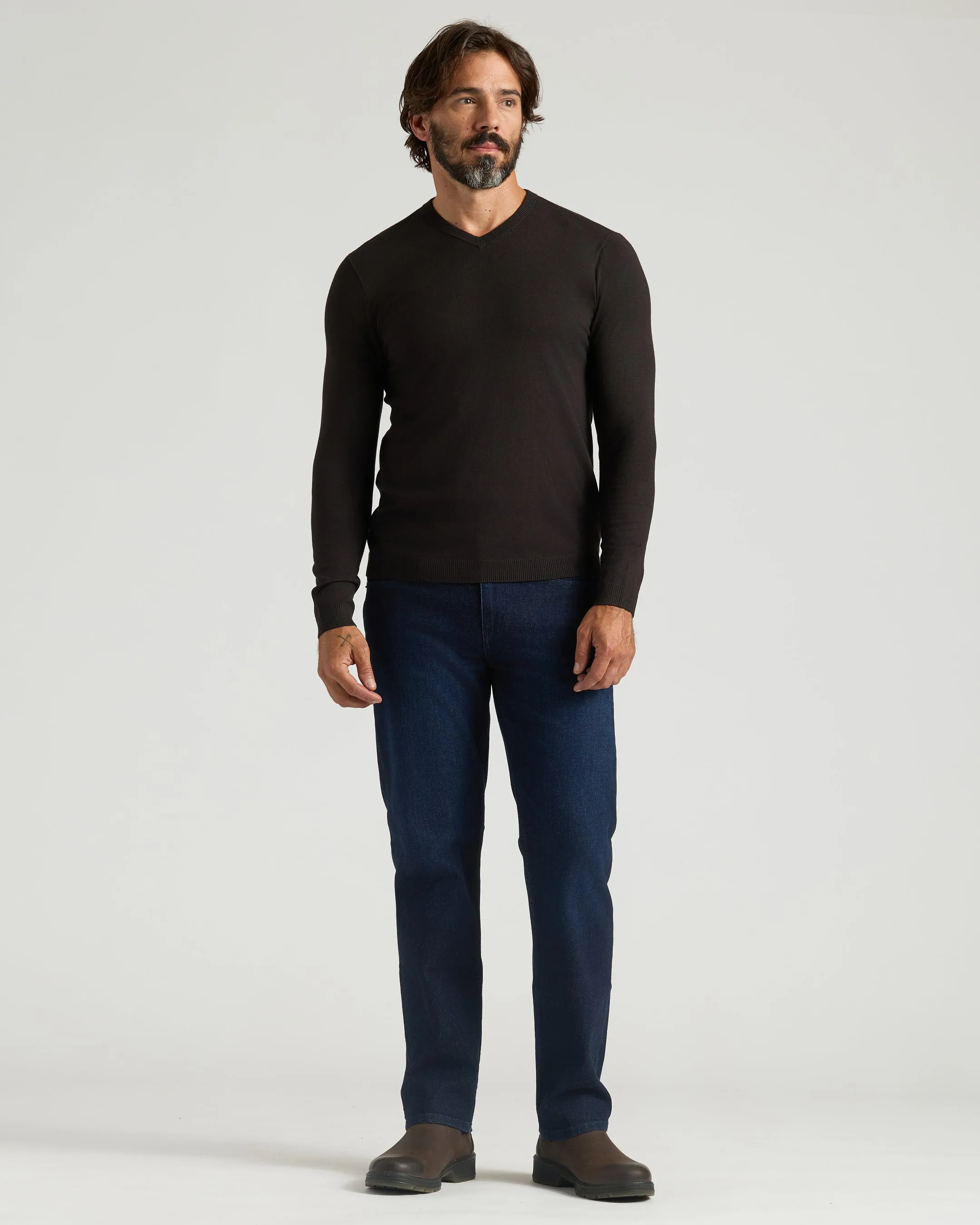 Black & Navy Dressy V-Neck Sweater 2-Pack sold by True Classic product image thumbnail 5