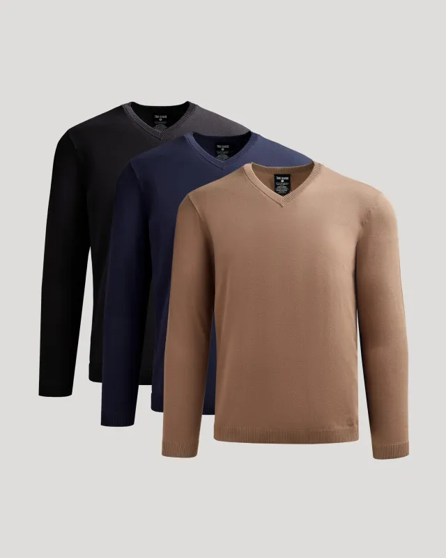 Staple Dressy V-Neck Sweater 3-Pack sold by True Classic