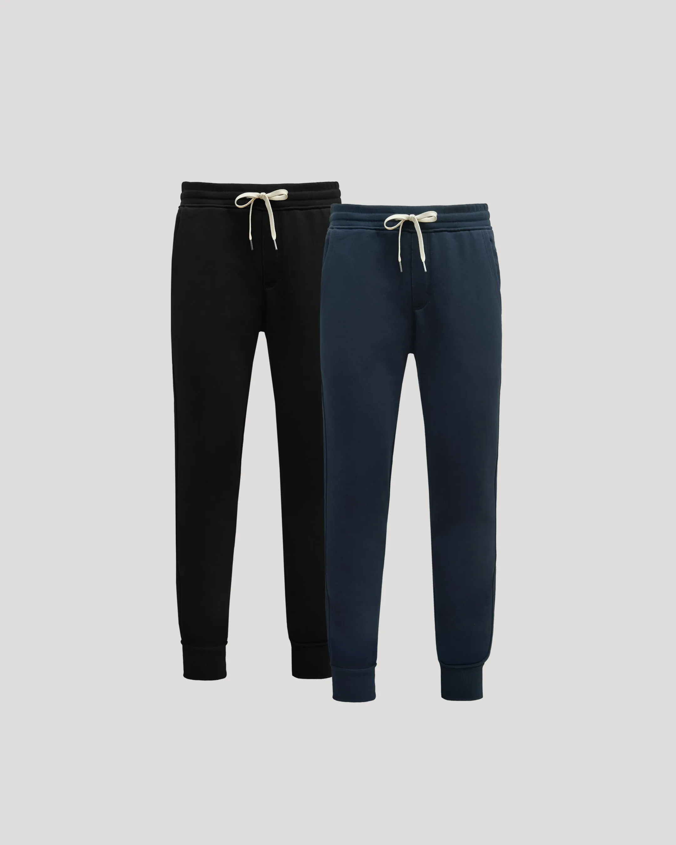 Black & Navy Tall Fleece French Terry Joggers 2-Pack sold by True Classic