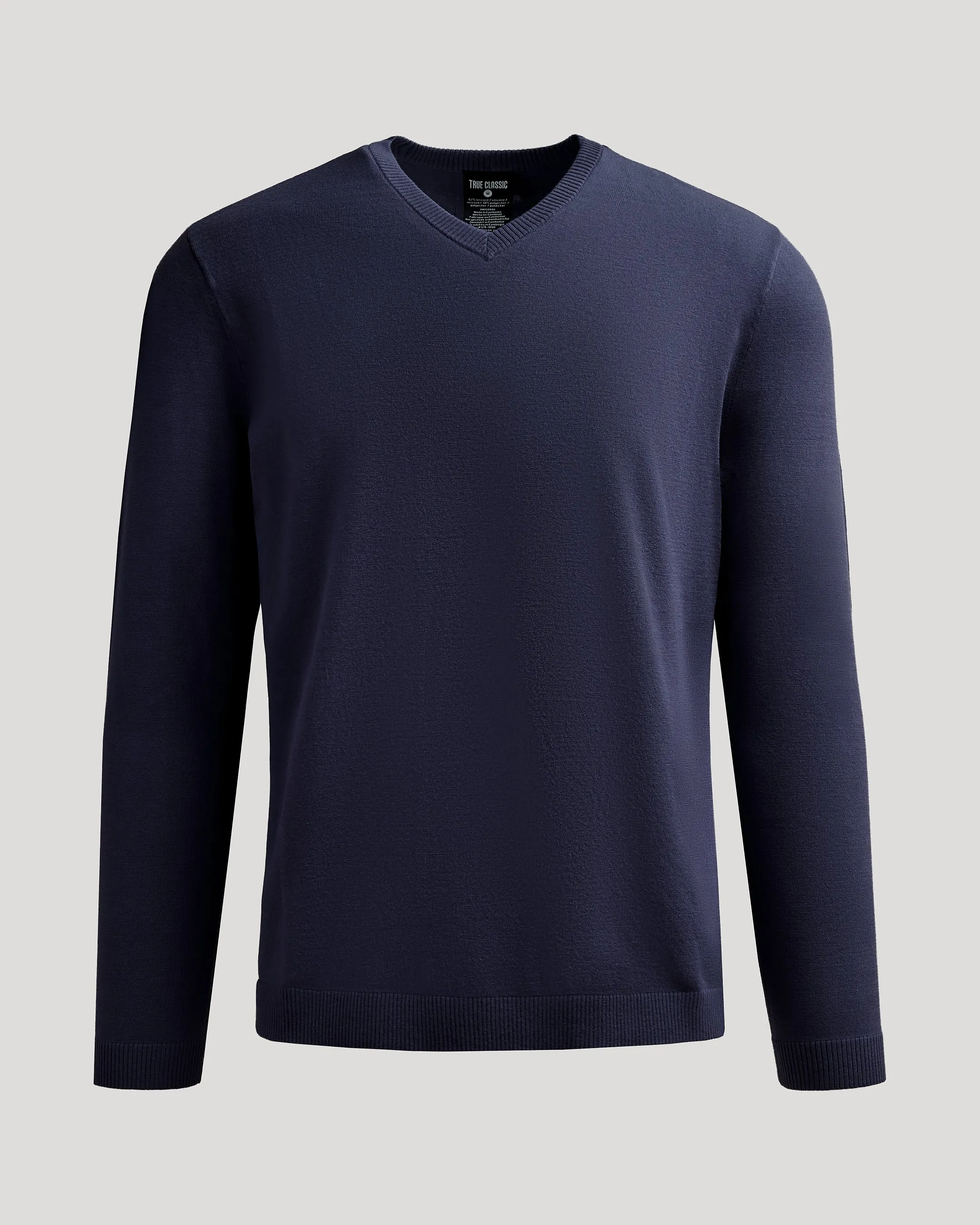 Navy Dressy V-Neck Sweater sold by True Classic product image thumbnail 2