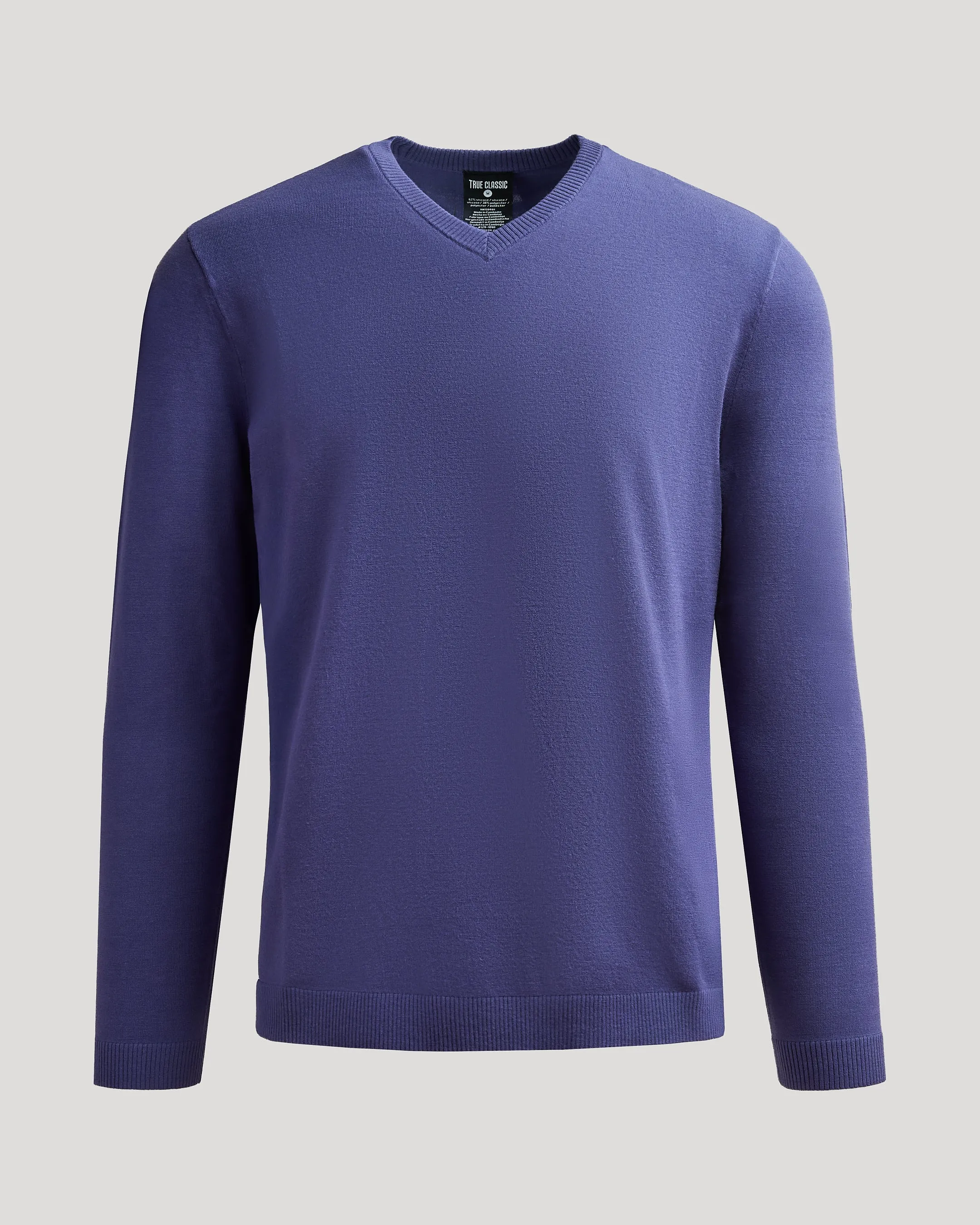 Blueberry Dressy V-Neck Sweater sold by True Classic product image thumbnail 2