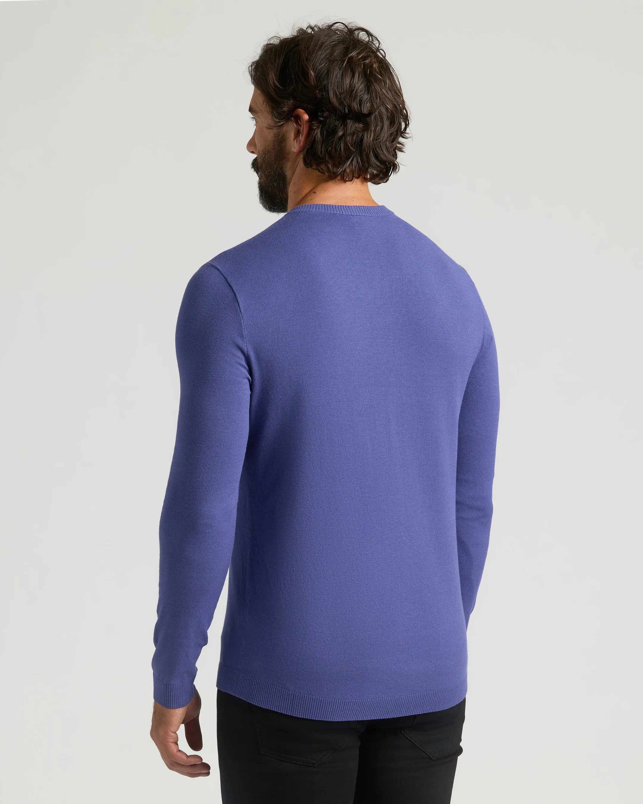 Blueberry Dressy V-Neck Sweater sold by True Classic product image thumbnail 3