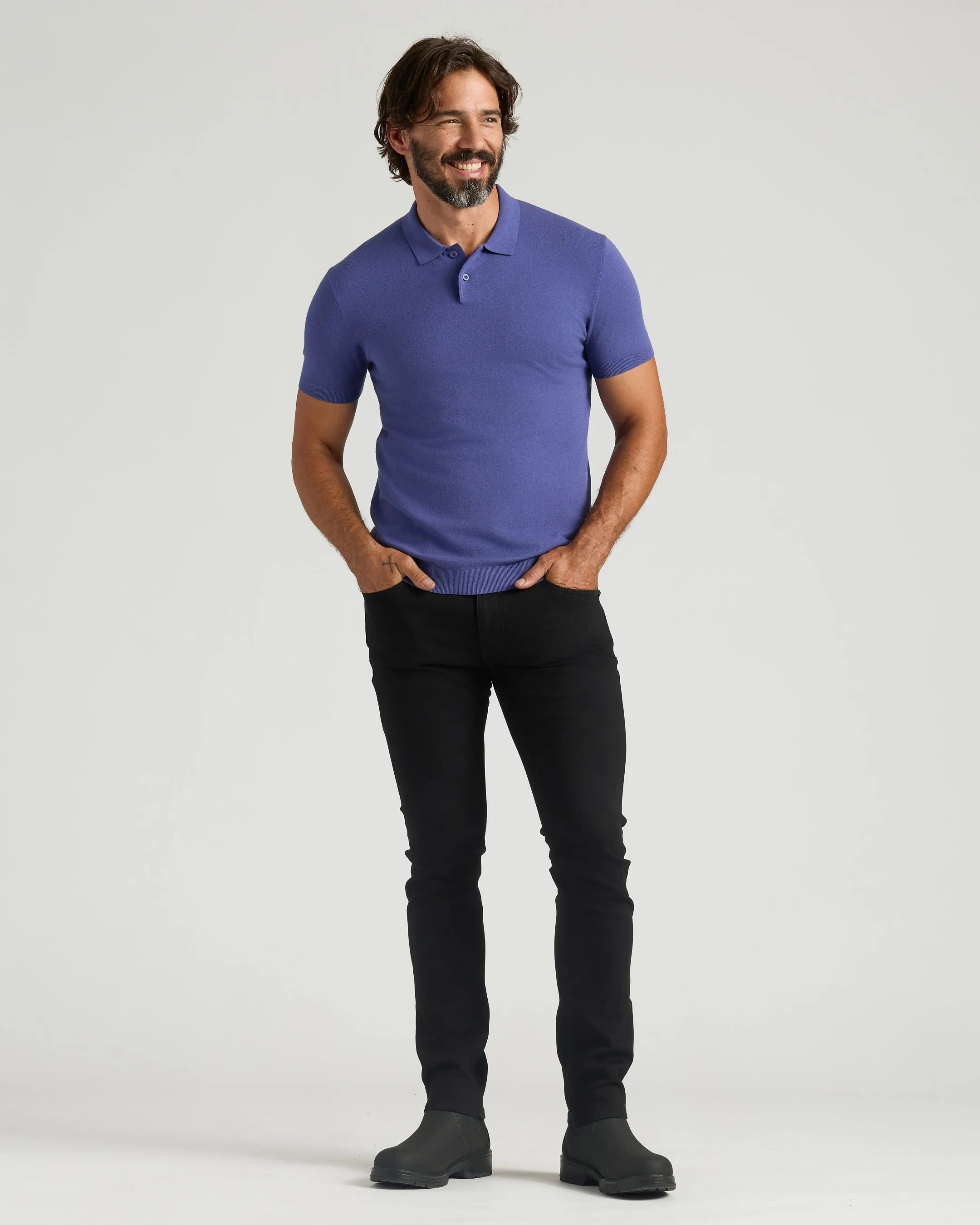 Blueberry Dressy Polo sold by True Classic product image thumbnail 4