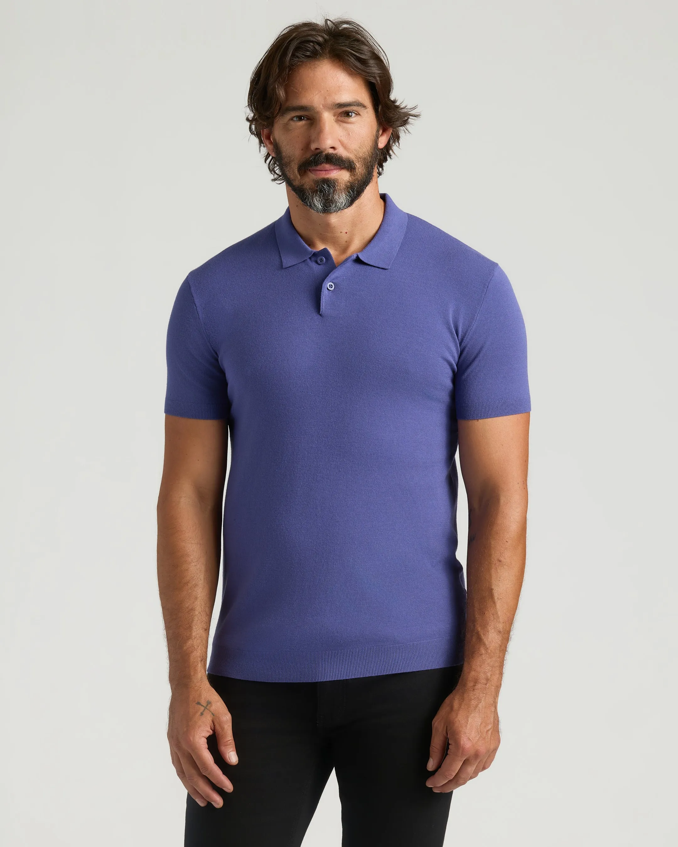 Blueberry Dressy Polo sold by True Classic product image thumbnail 5