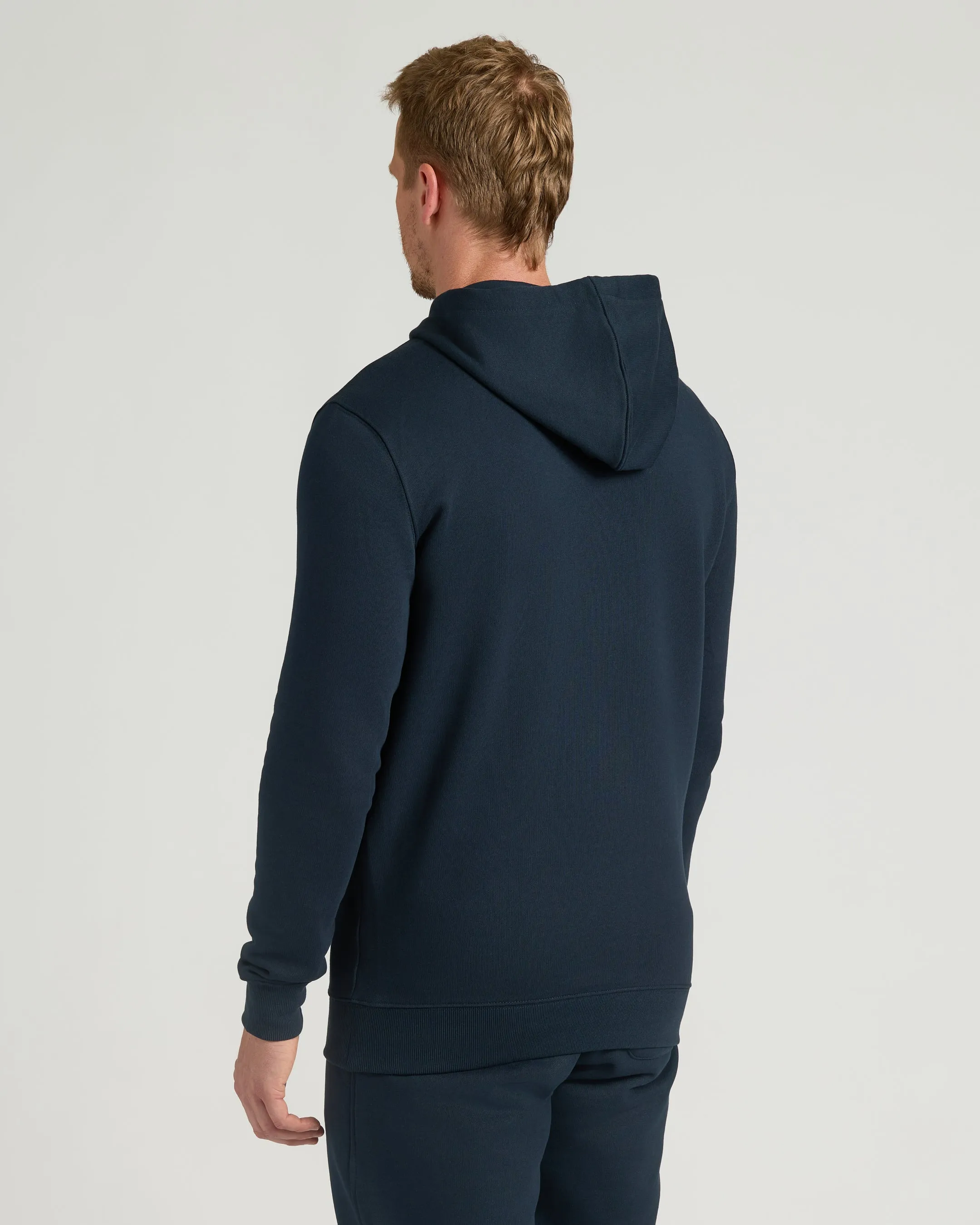 Navy Tall Fleece French Terry Pullover Hoodie sold by True Classic product image thumbnail 3
