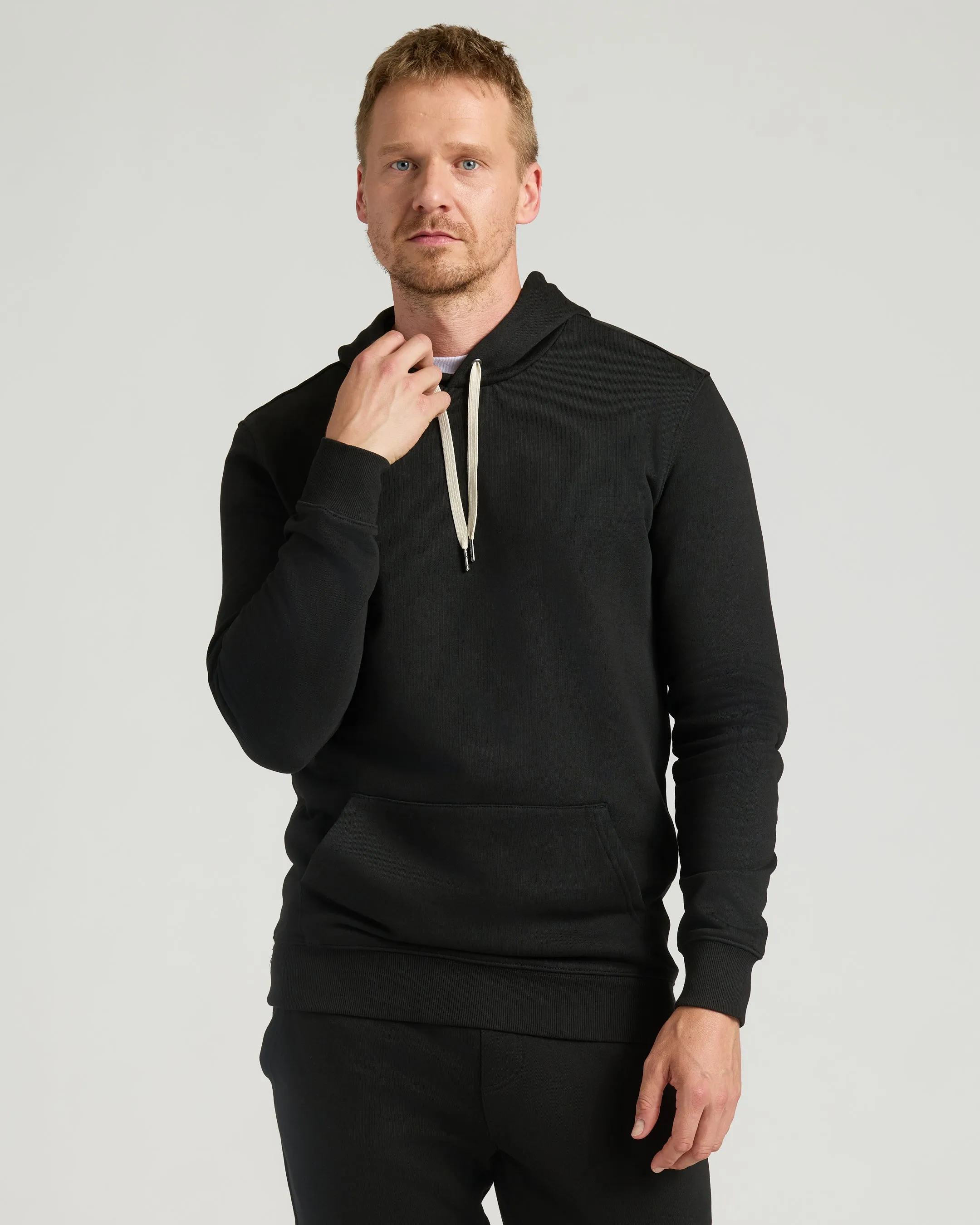 Black Tall Fleece French Terry Pullover Hoodie sold by True Classic product image thumbnail 5