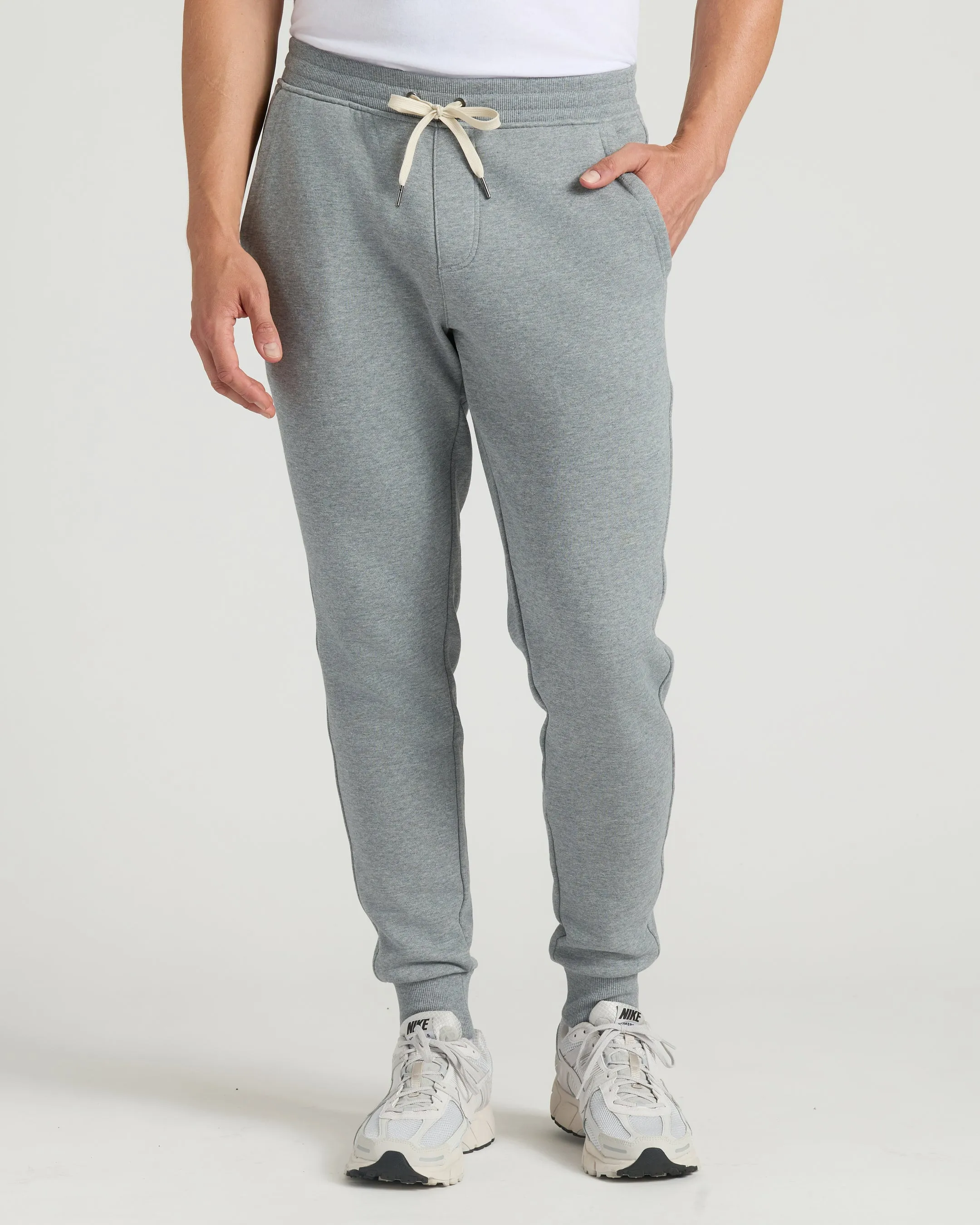 Medium Heather Gray Tall Fleece French Terry Joggers sold by True Classic product image thumbnail 5