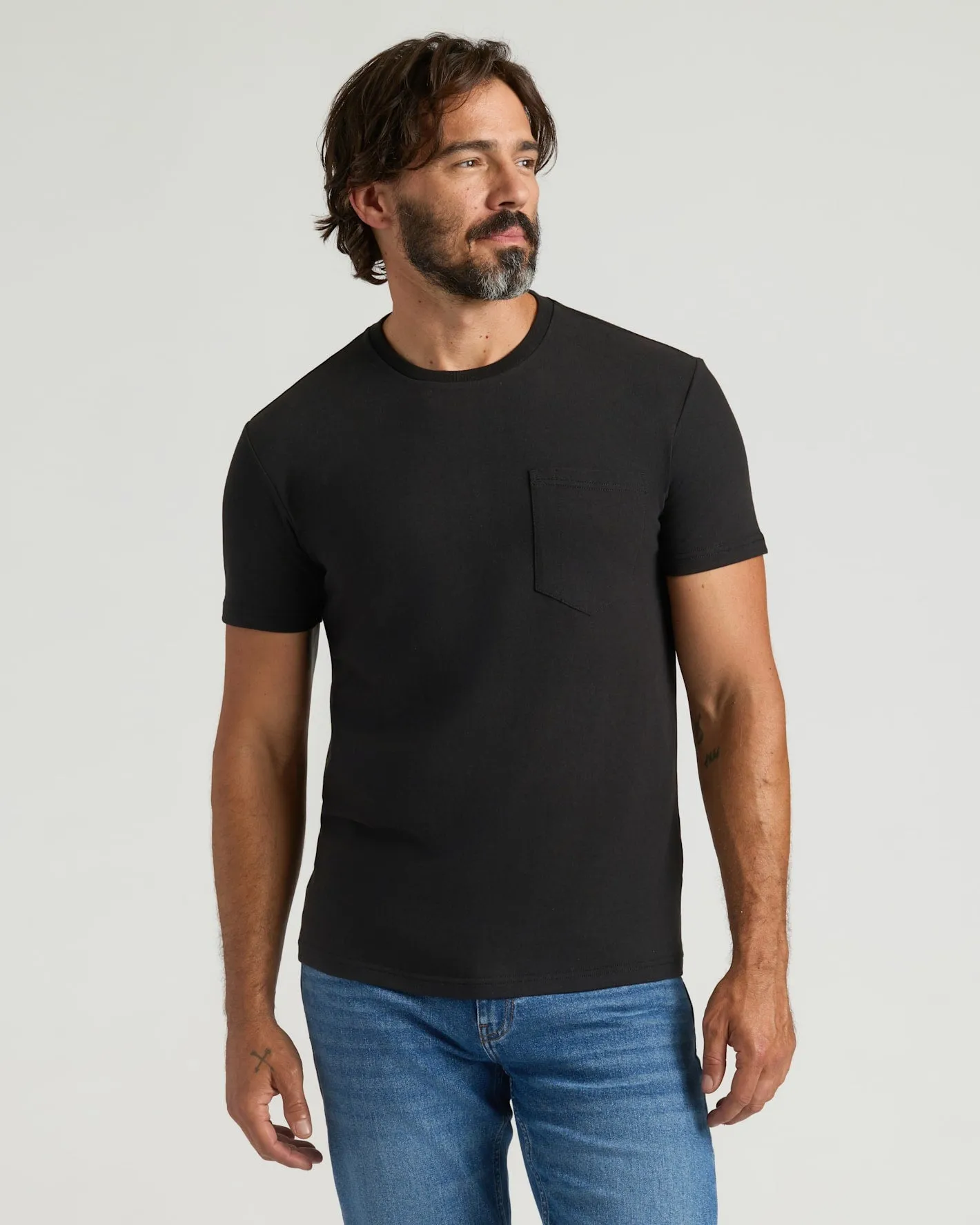 All Black Heavyweight Pocket Crew 3-Pack sold by True Classic product image thumbnail 5