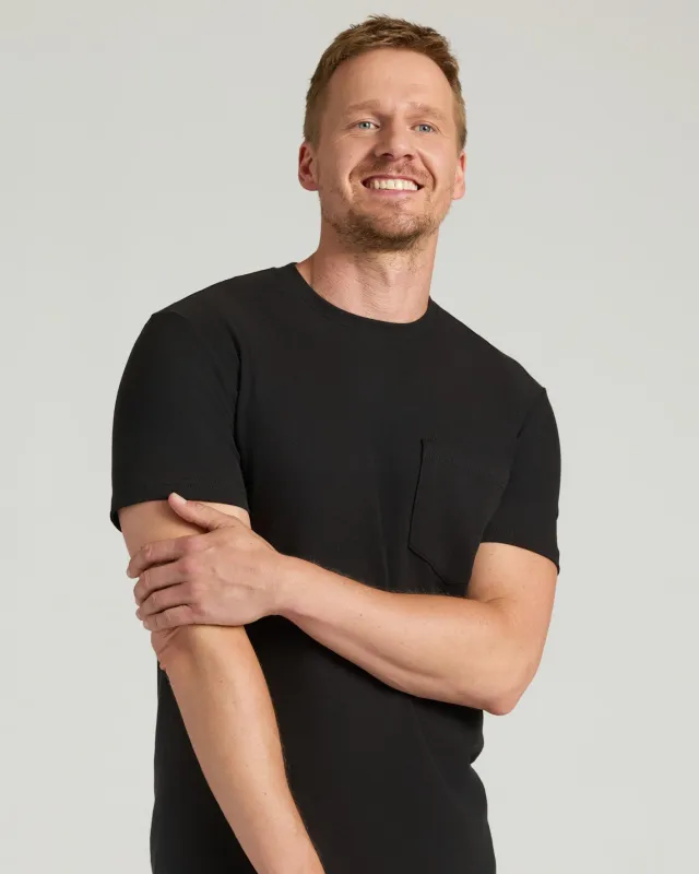 Black Tall Heavyweight Pocket Crew sold by True Classic