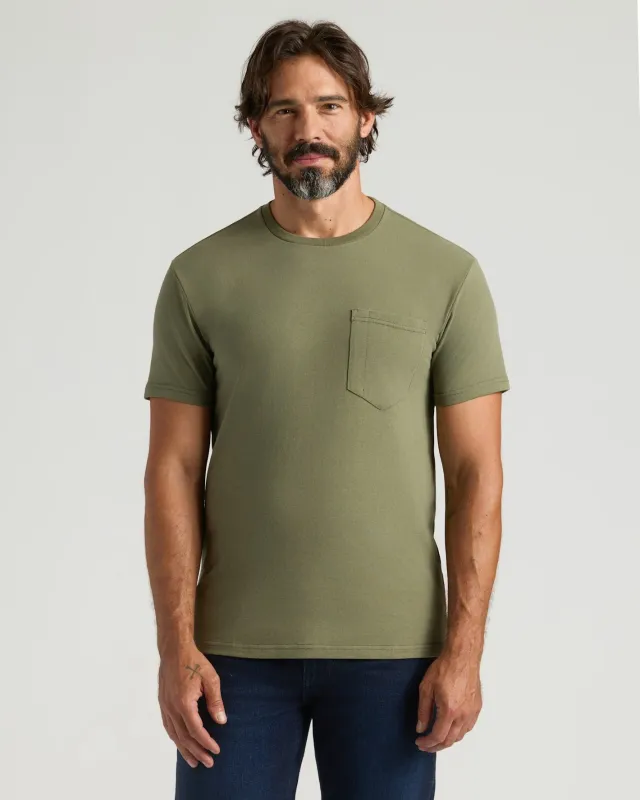 Military Green Heavyweight Pocket Crew sold by True Classic