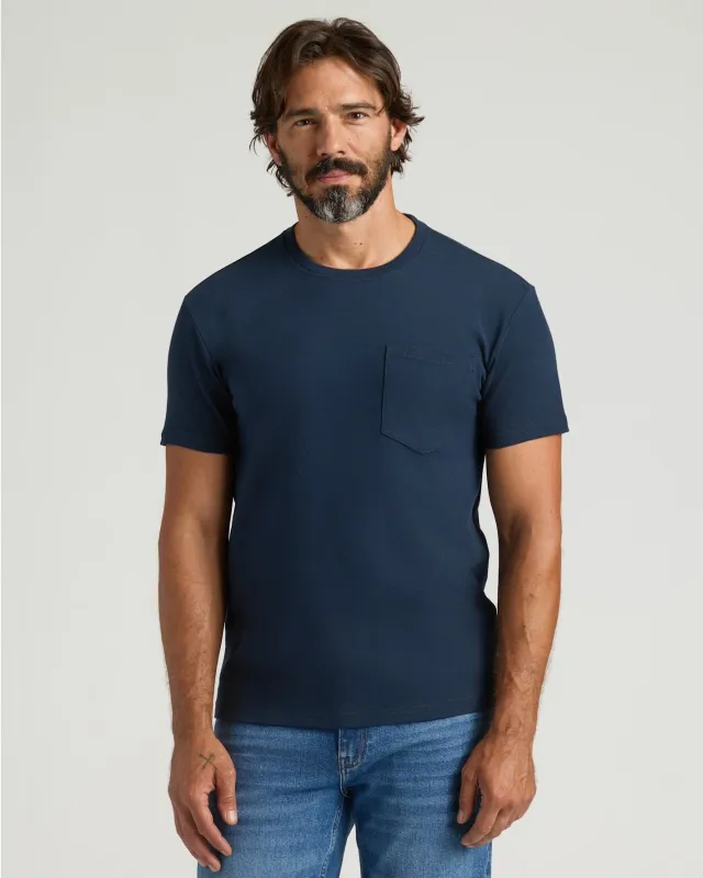 Navy Heavyweight Pocket Crew sold by True Classic
