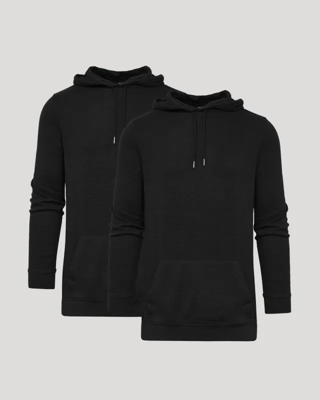 Black Tall Waffle Hoodie 2-Pack sold by True Classic