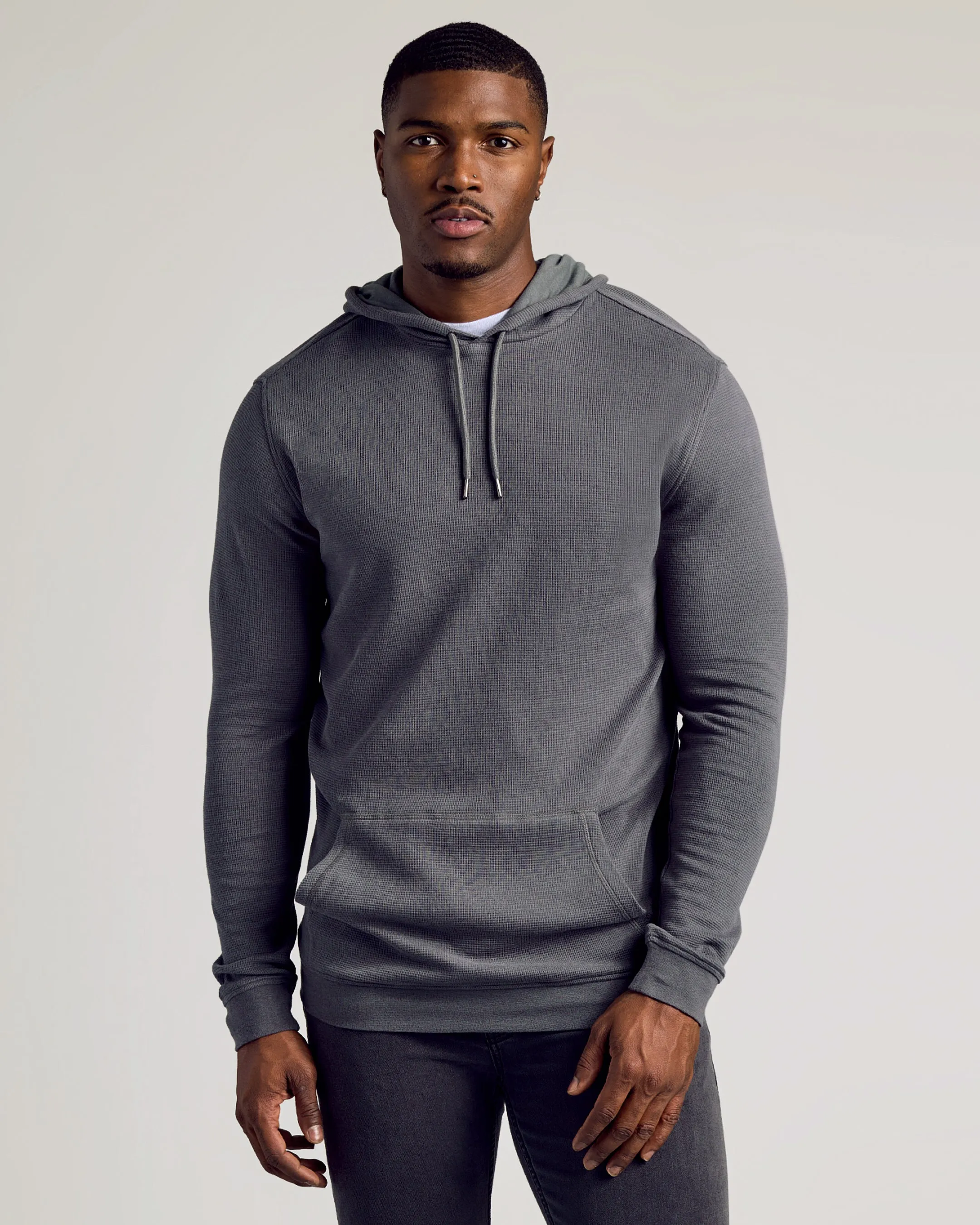 Black & Carbon Tall Waffle Hoodie 2-Pack sold by True Classic product image thumbnail 2