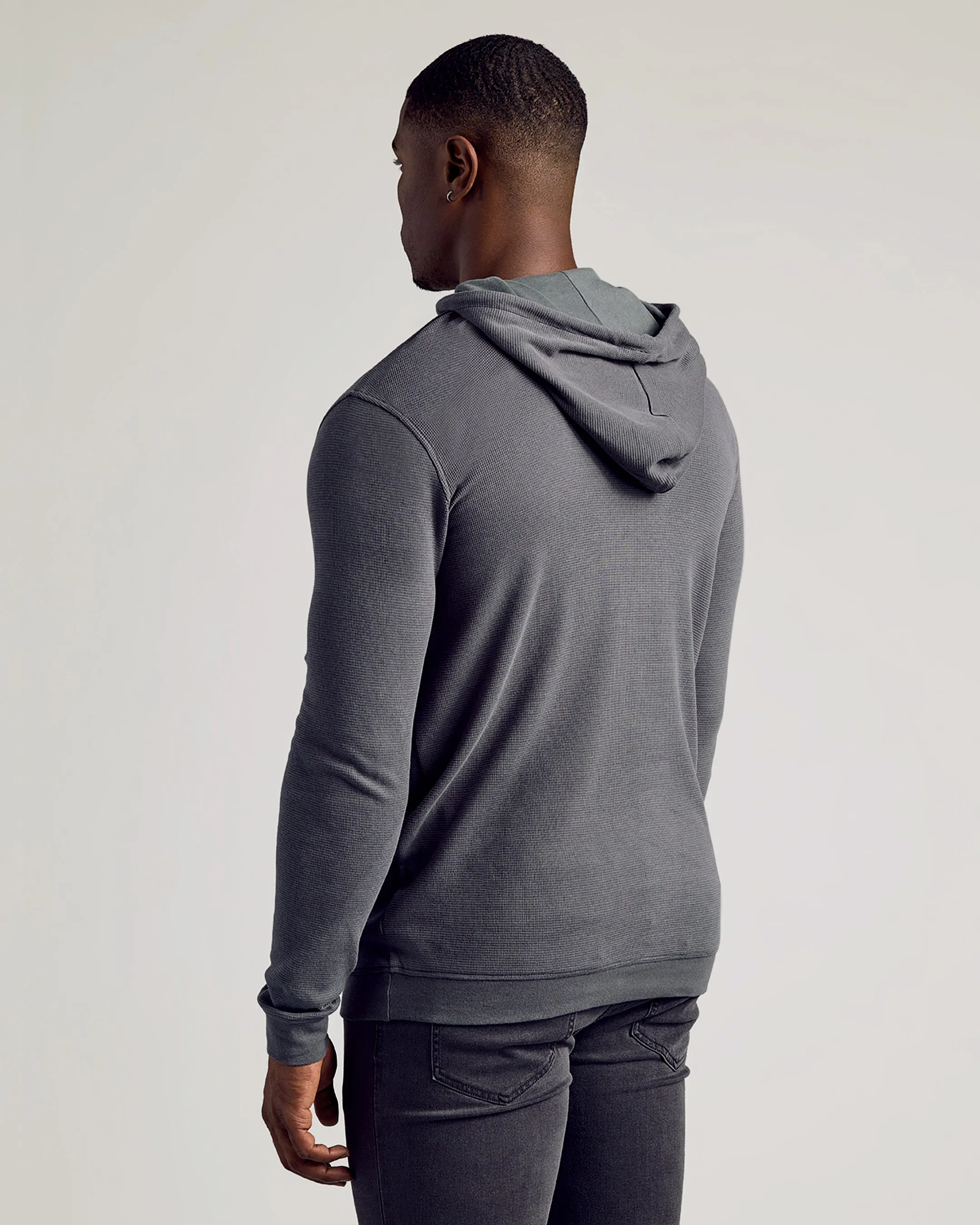 Black & Carbon Tall Waffle Hoodie 2-Pack sold by True Classic product image thumbnail 3